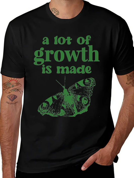 Self Growth | Butterfly Shirt Green Stylish Everyday T-Shirt – Unisex Basic Cotton Tee