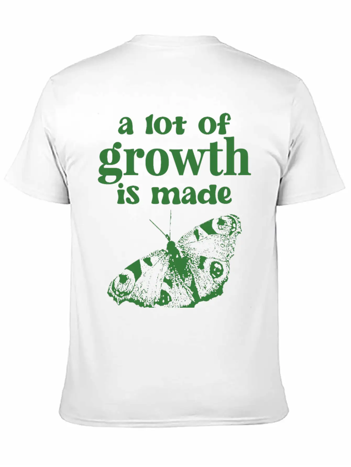 Self Growth | Butterfly Shirt Green Stylish Everyday T-Shirt – Unisex Basic Cotton Tee