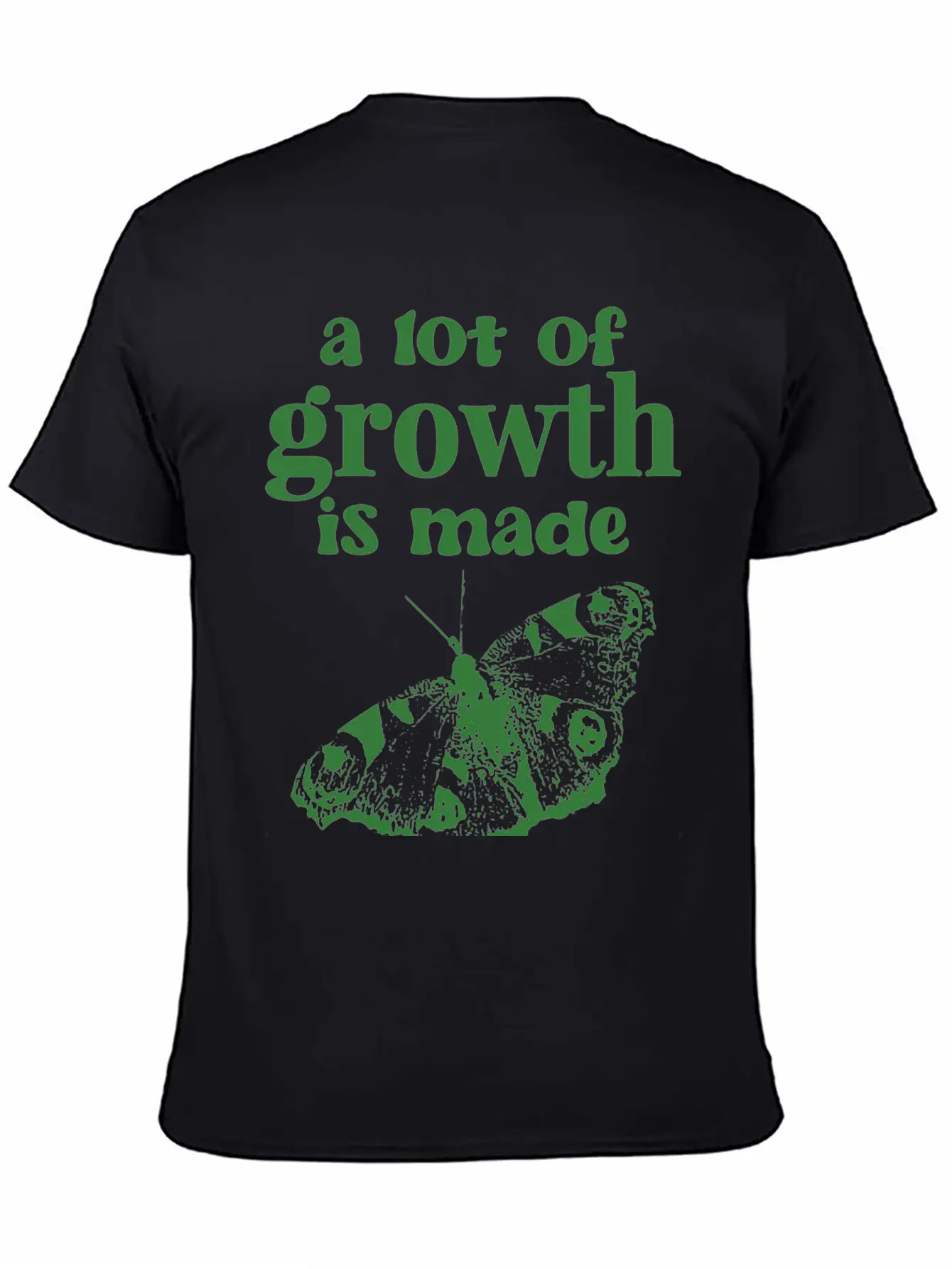 Self Growth | Butterfly Shirt Green Stylish Everyday T-Shirt – Unisex Basic Cotton Tee