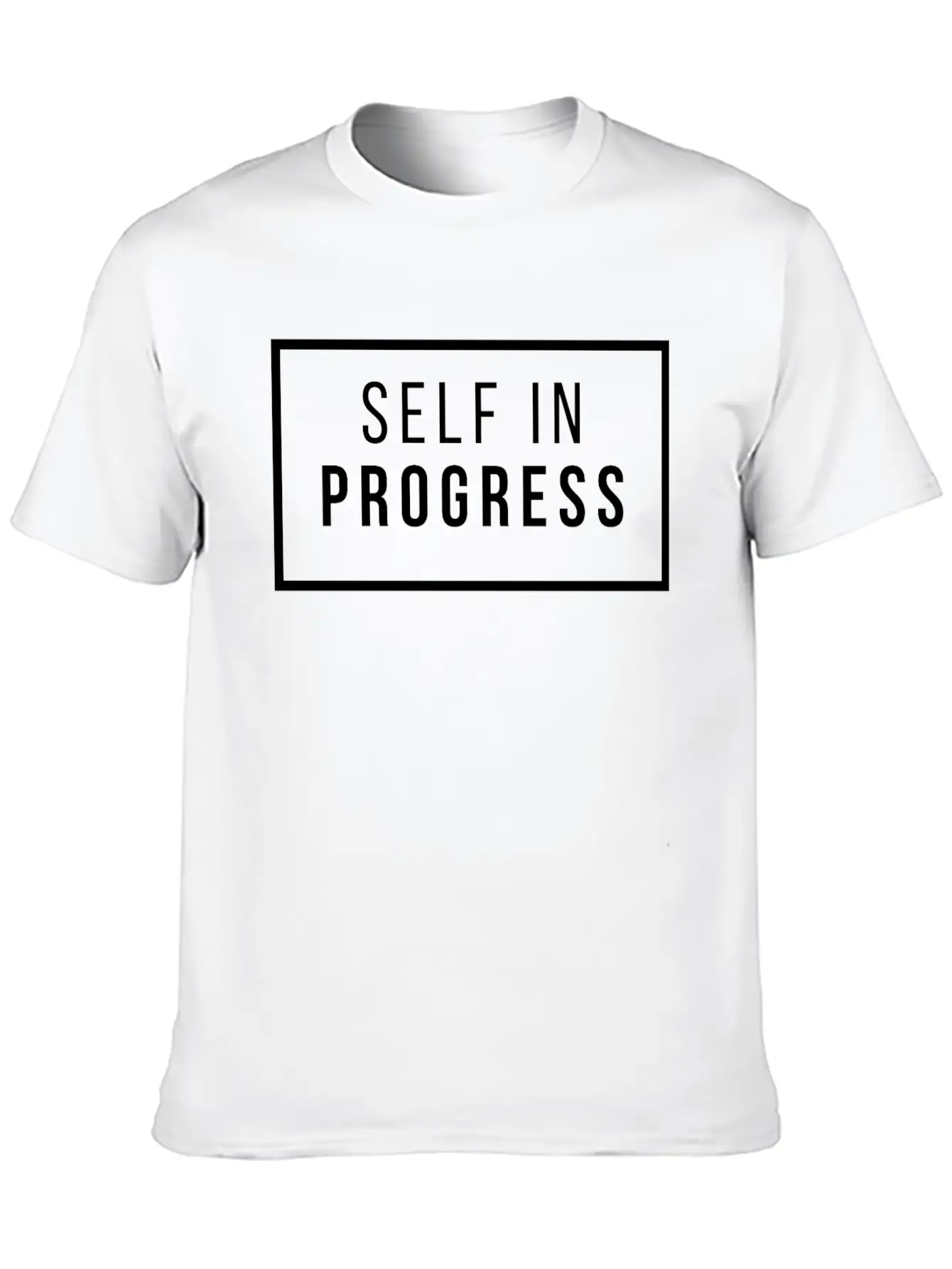 Self Improvement Print Self In Progress Basic Graphic T-Shirt – Daily Comfort In Soft Cotton
