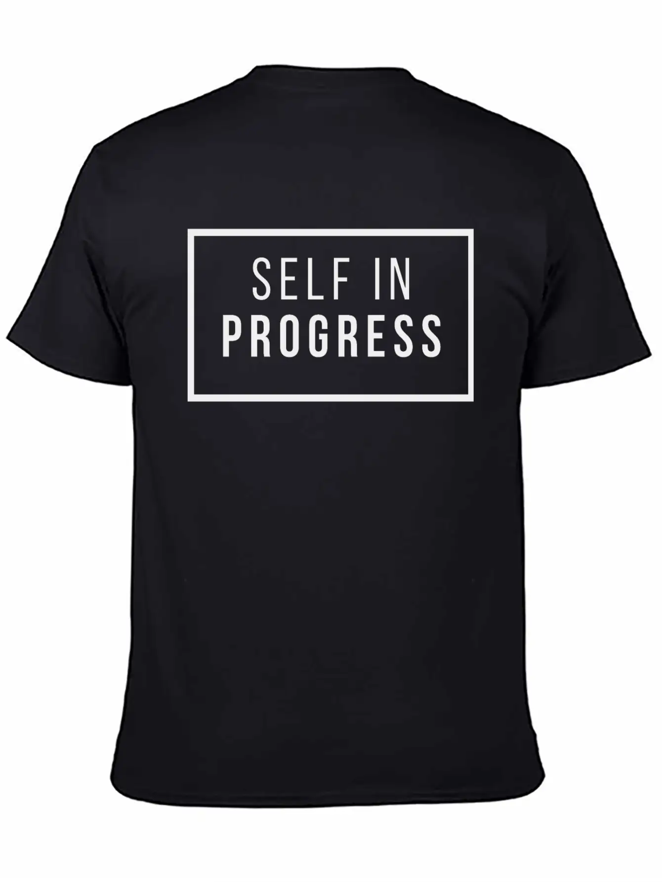 Self Improvement Print Self In Progress Basic Graphic T-Shirt – Daily Comfort In Soft Cotton