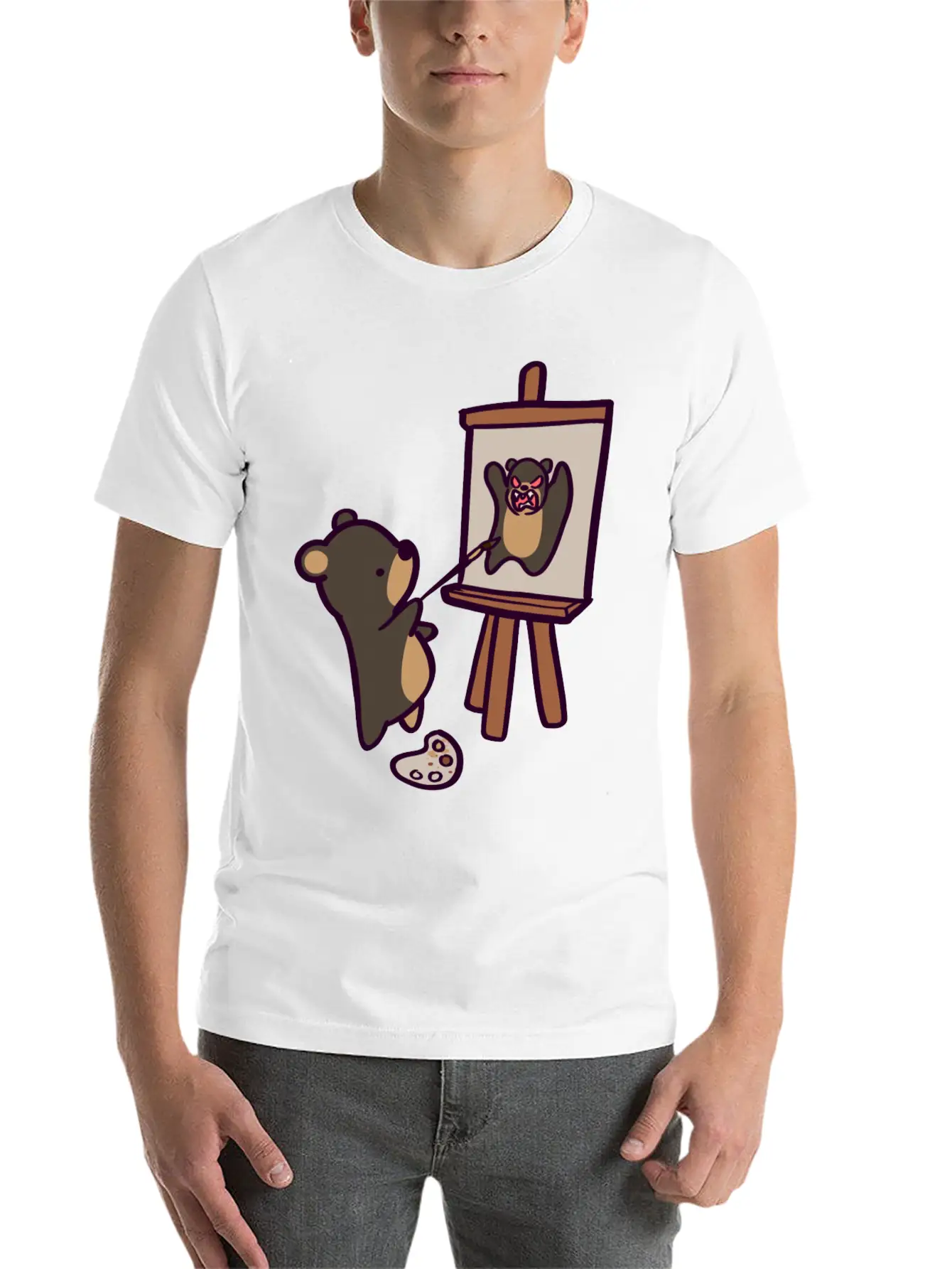 Self Pawtrait Comfortable Minimalist Graphic Tee – Summer Style Essential