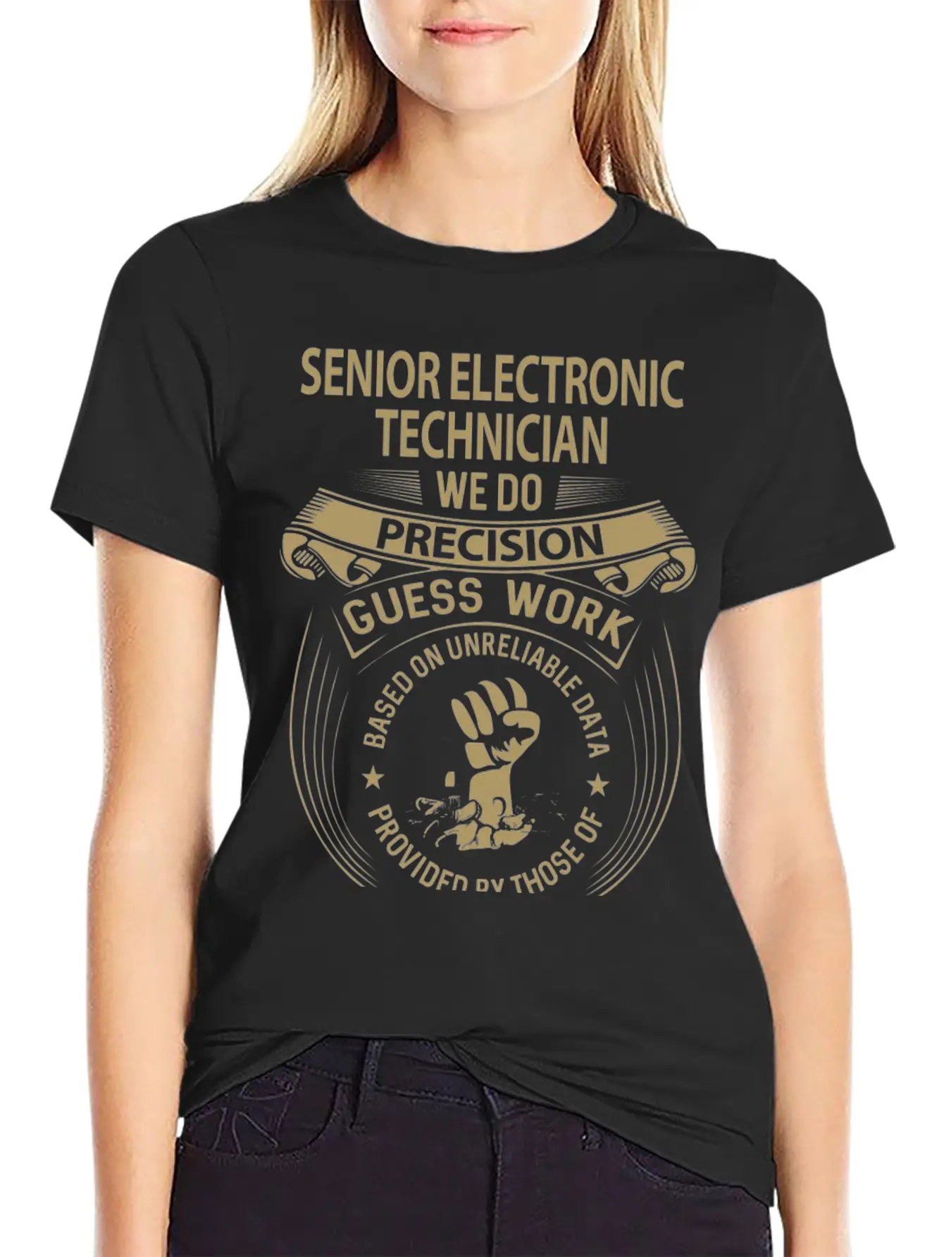 Senior Electronic Technician T Shirt - We Do Preci Unisex Short Sleeve Soft Cotton T-Shirt – Casual Everyday Wear