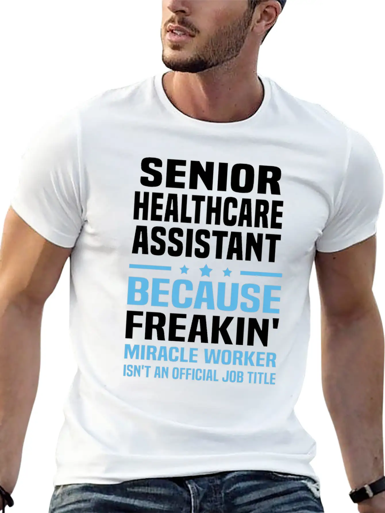 Senior Healthcare Assistant Unisex Short Sleeve Soft Cotton T-Shirt – Casual Everyday Wear