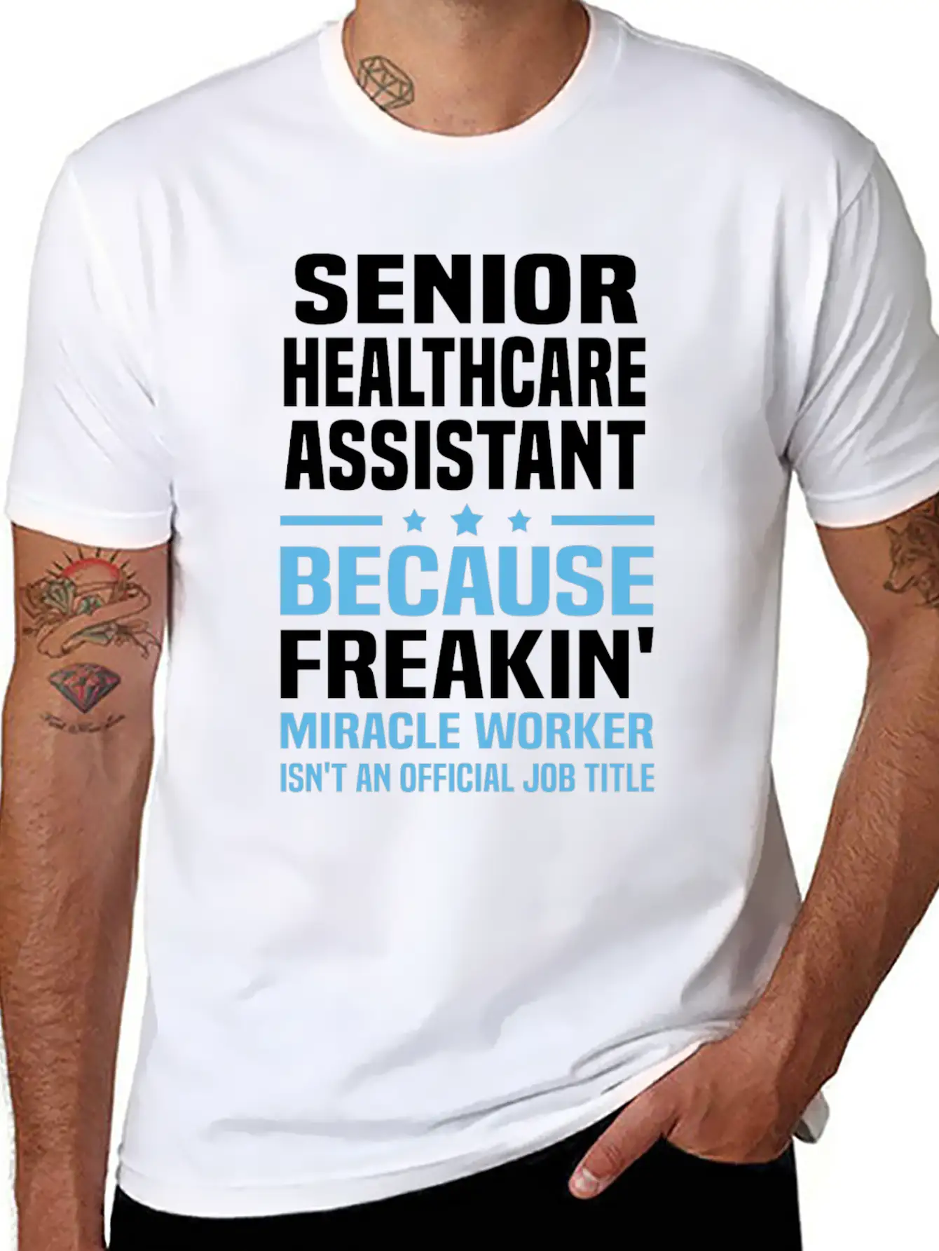Senior Healthcare Assistant Unisex Short Sleeve Soft Cotton T-Shirt – Casual Everyday Wear