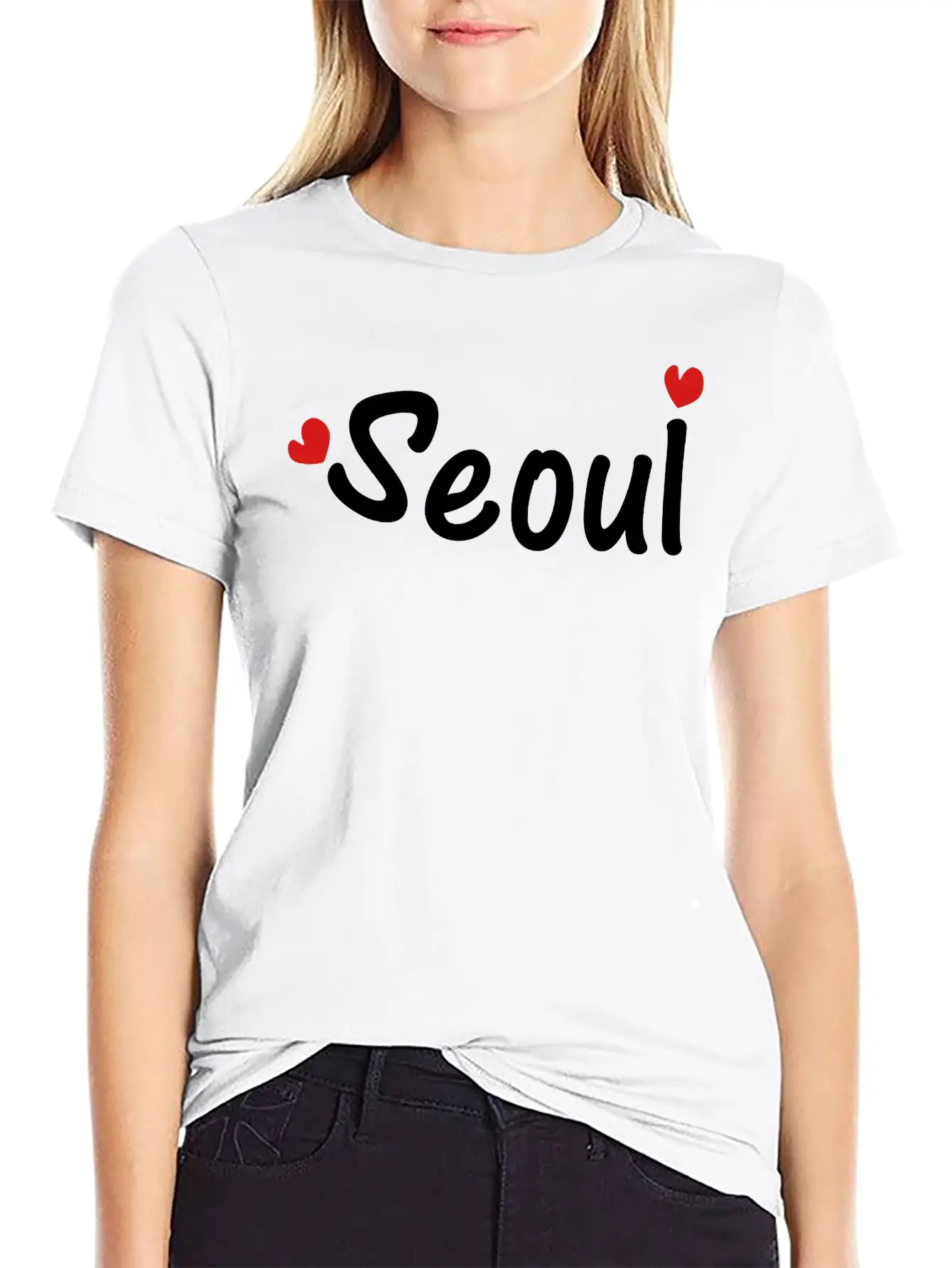 Seoul_txt_c2 Stylish Everyday T-Shirt – Unisex Basic Cotton Tee