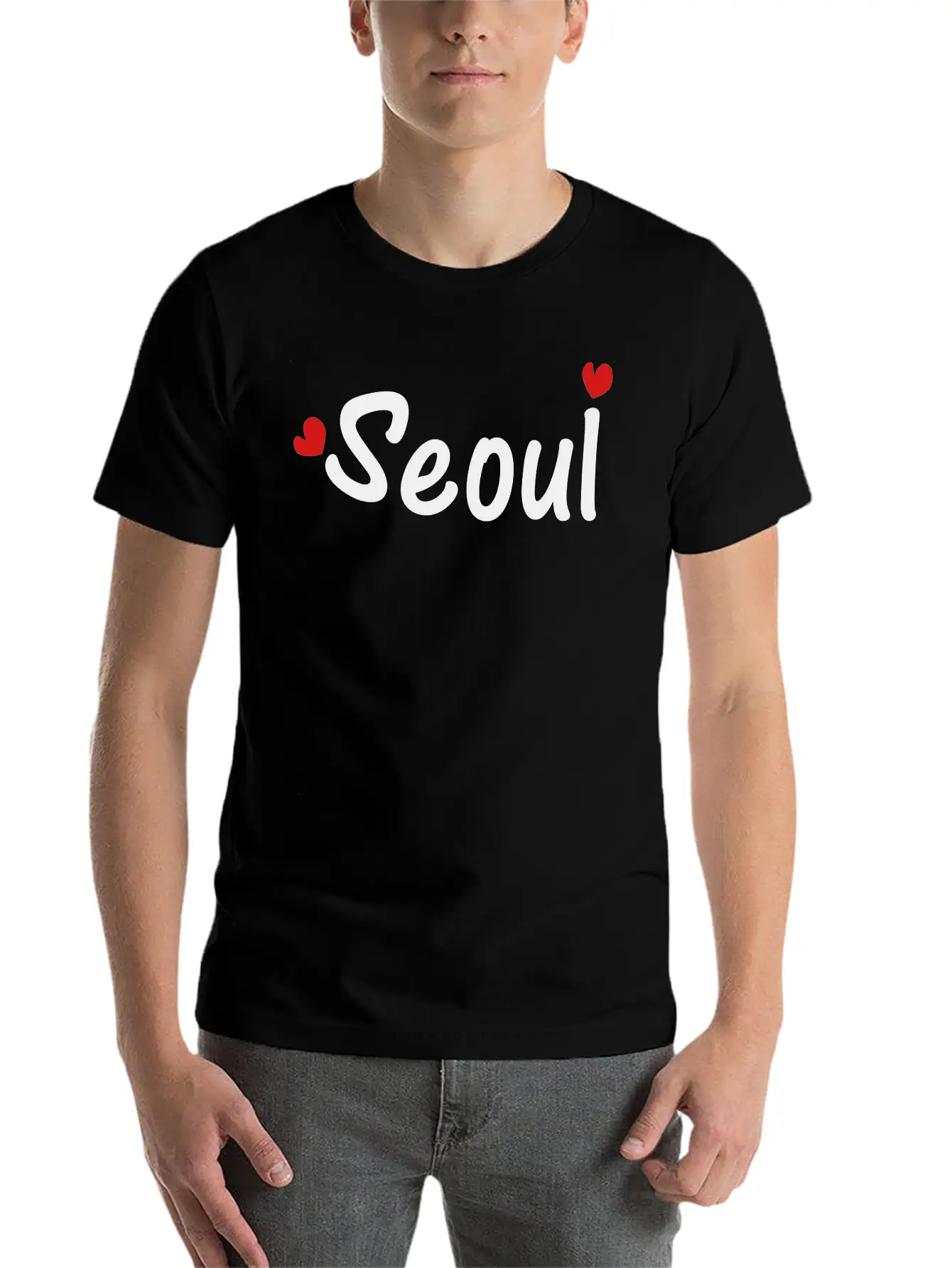 Seoul_txt_c2 Stylish Everyday T-Shirt – Unisex Basic Cotton Tee
