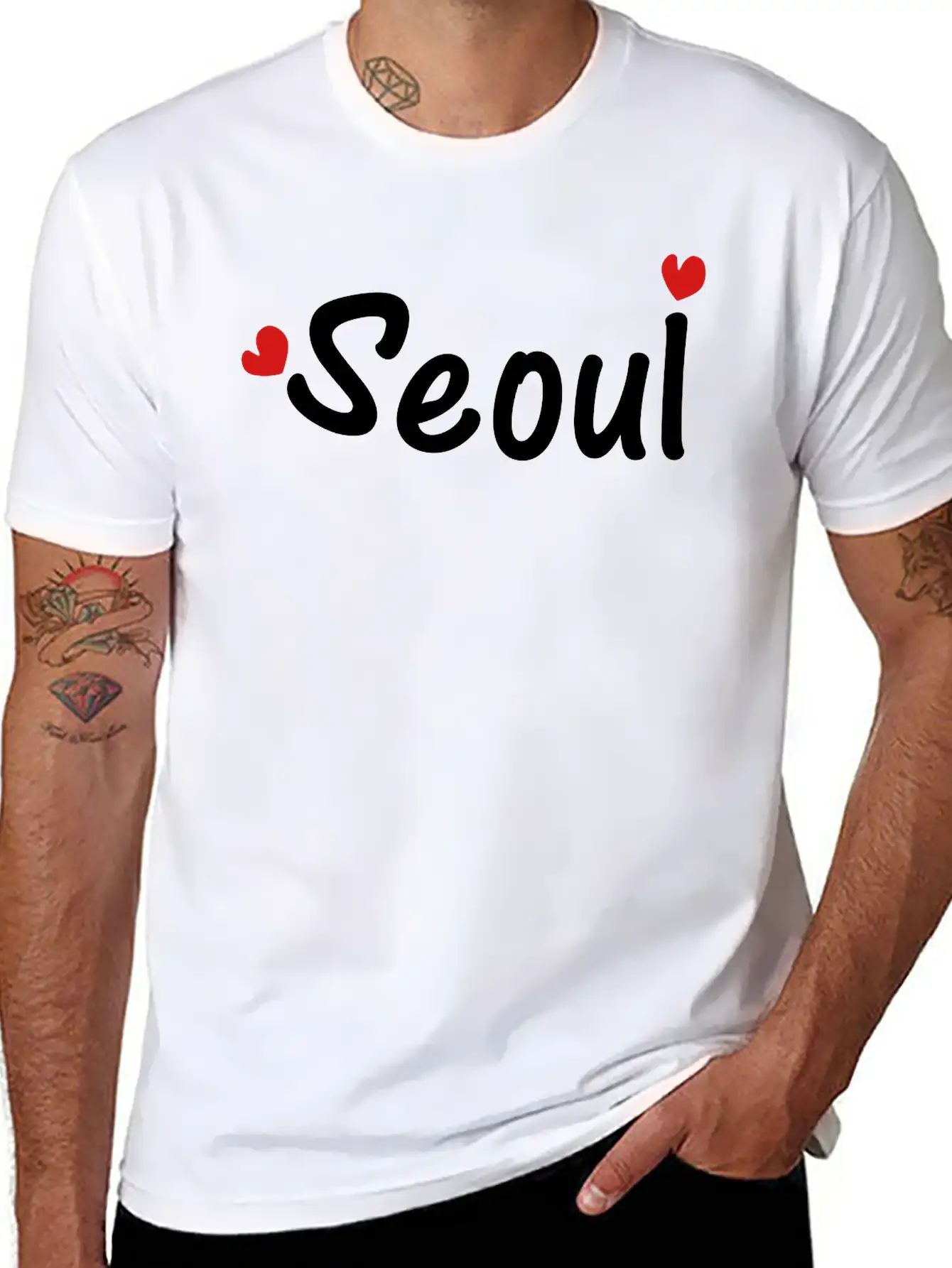 Seoul_txt_c2 Stylish Everyday T-Shirt – Unisex Basic Cotton Tee
