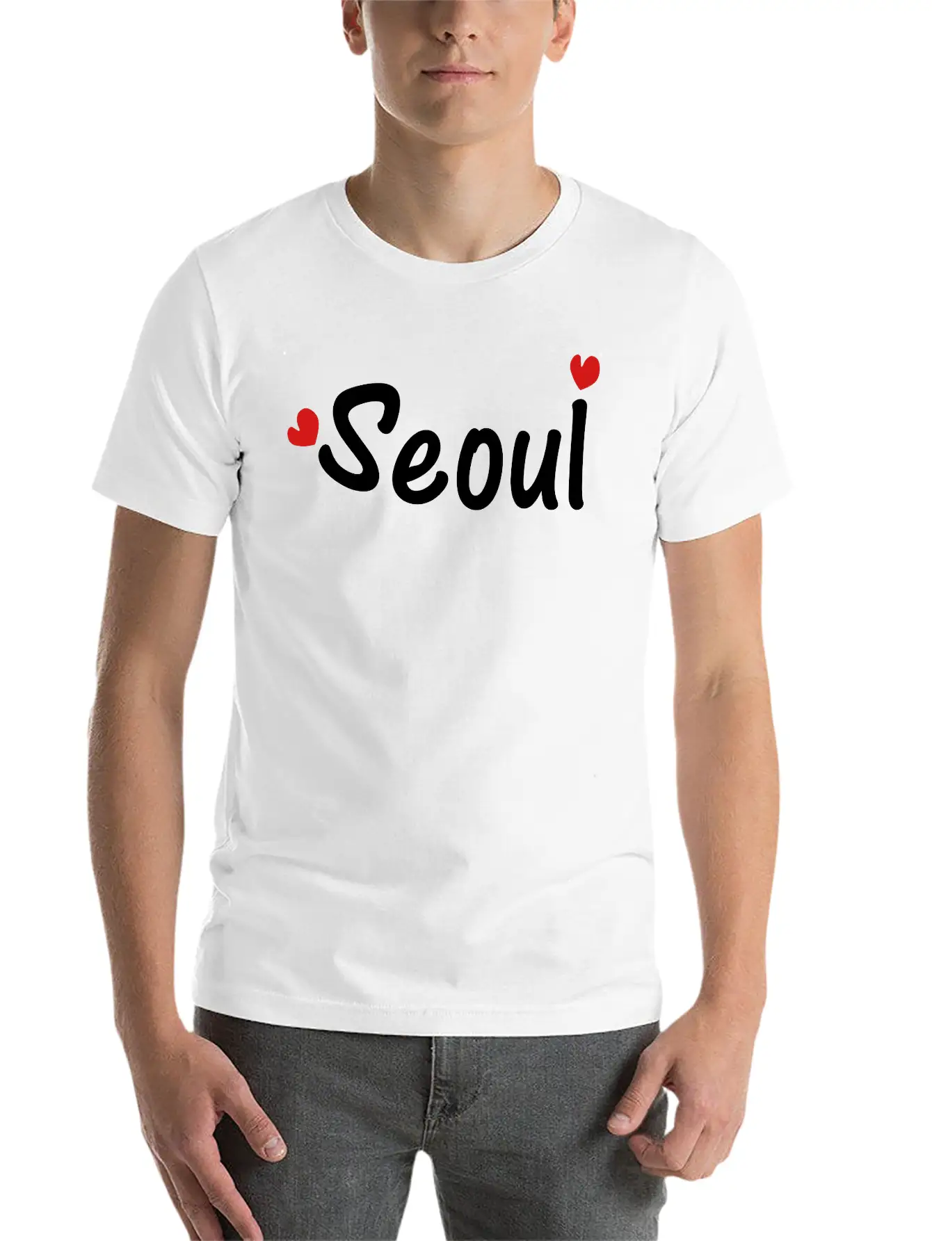 Seoul_txt_c2 Stylish Everyday T-Shirt – Unisex Basic Cotton Tee