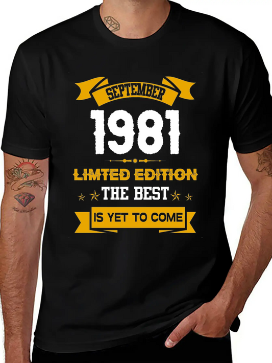 September 1981 Birthday Surprise Essential Unisex Summer Tee – Soft Cotton Casual Fit