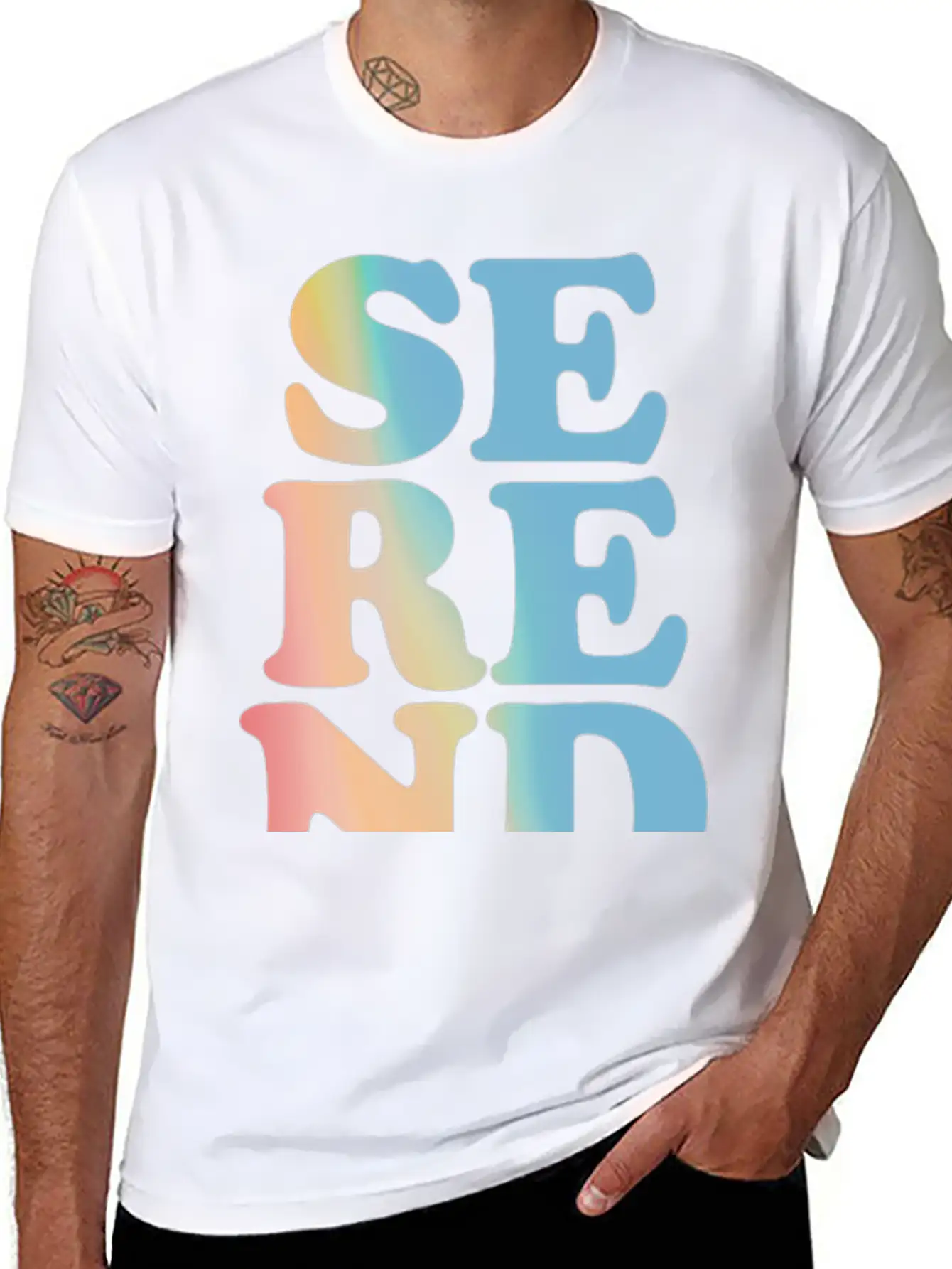 Serendipity Pastel Hoodies & Sweatshirts Unisex Short Sleeve Soft Cotton T-Shirt – Casual Everyday Wear