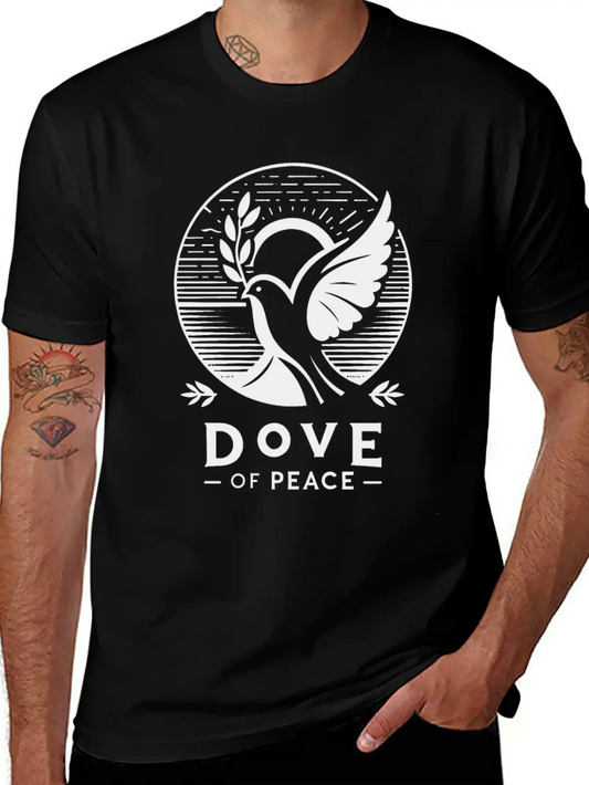 Serene Sunrise: Dove Of Peace T-Shirt Comfortable Minimalist Graphic Tee – Summer Style Essential