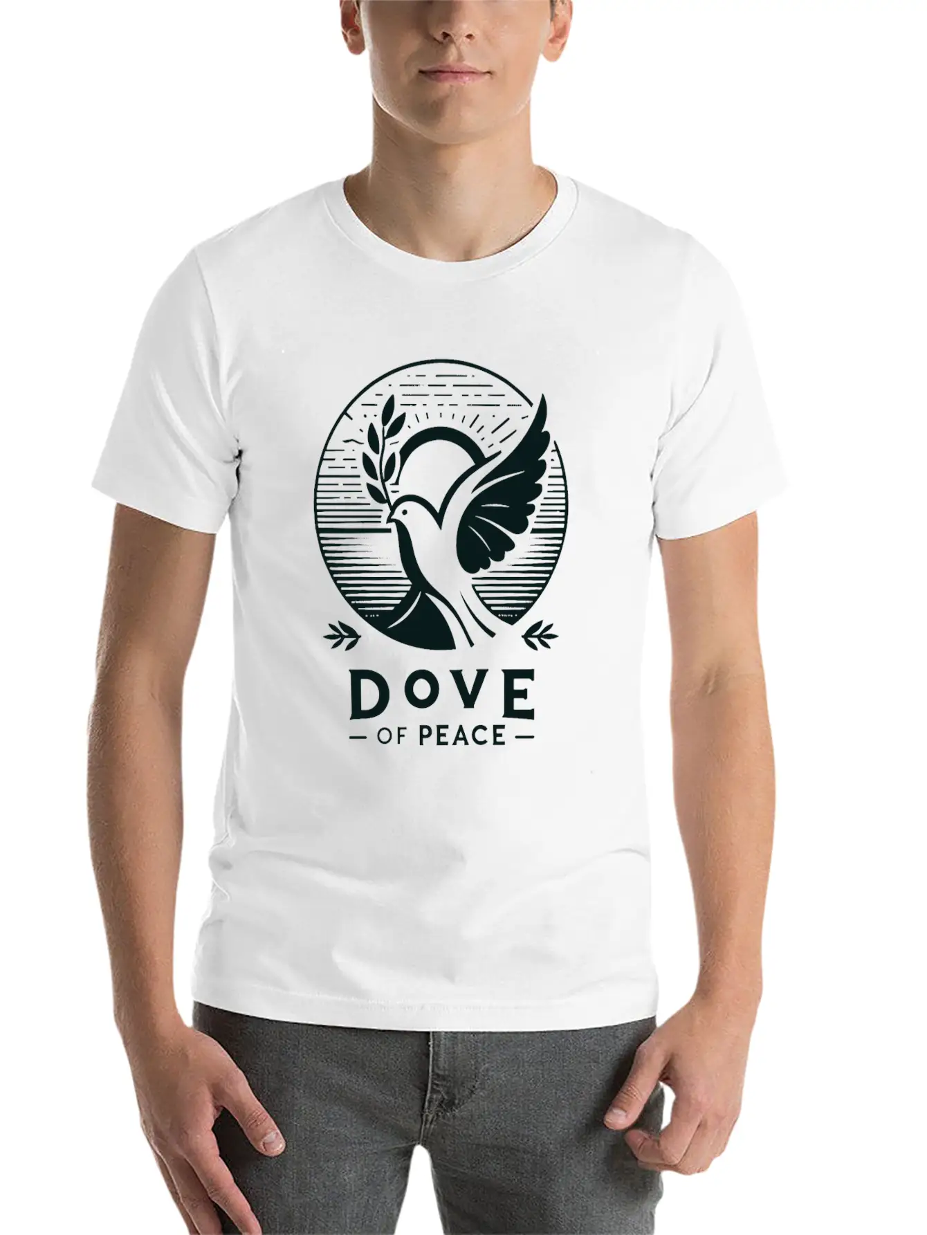 Serene Sunrise: Dove Of Peace T-Shirt Comfortable Minimalist Graphic Tee – Summer Style Essential