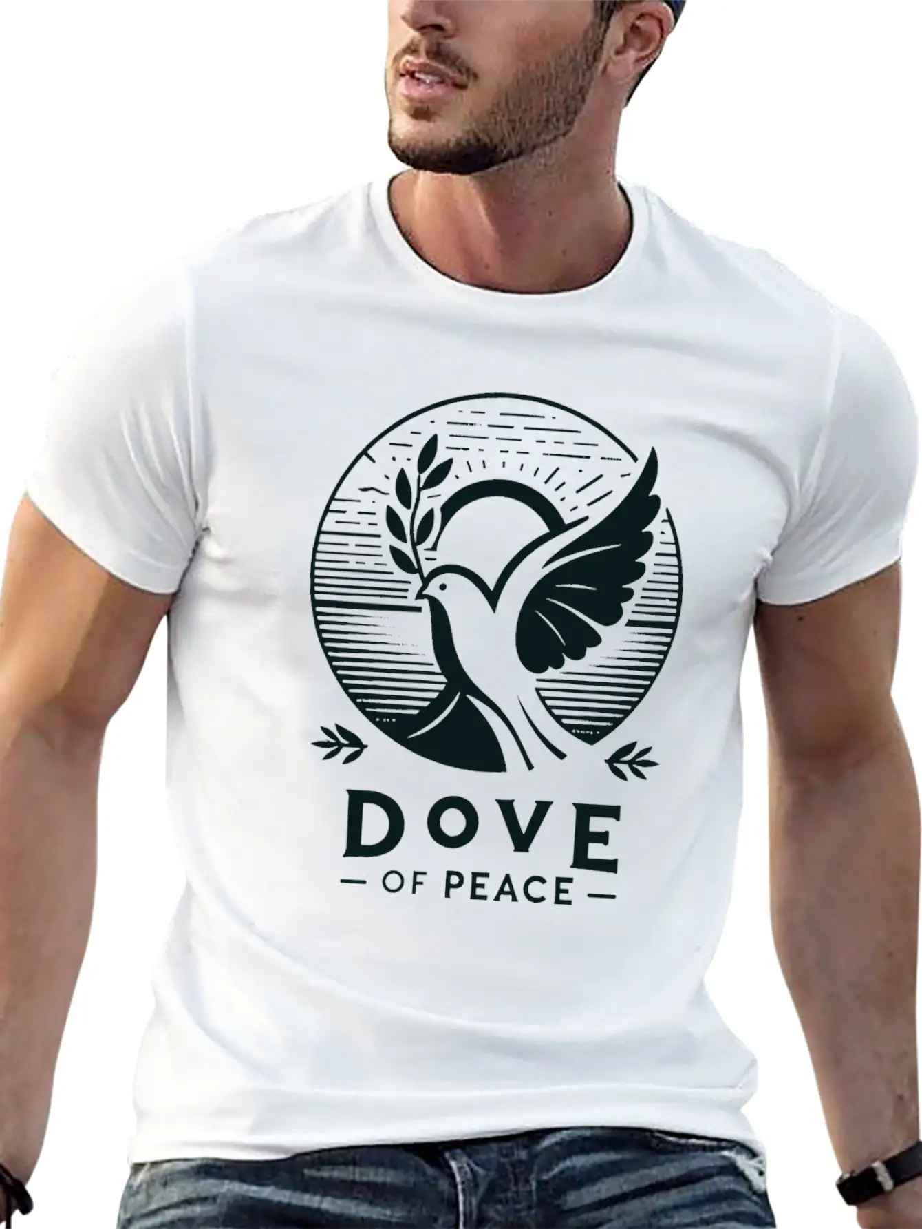 Serene Sunrise: Dove Of Peace T-Shirt Comfortable Minimalist Graphic Tee – Summer Style Essential