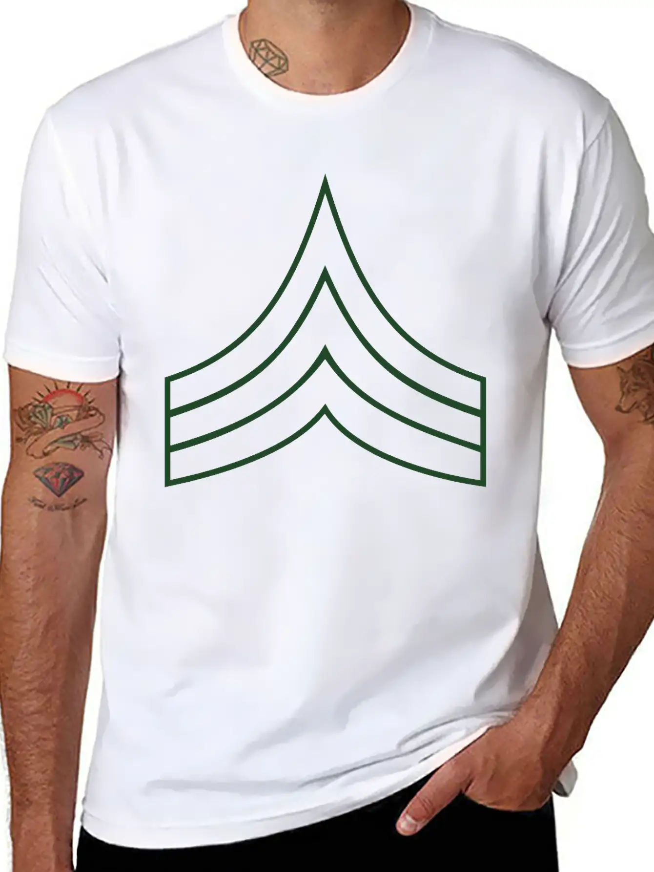Sergeant Insignia Stylish Everyday T-Shirt – Unisex Basic Cotton Tee