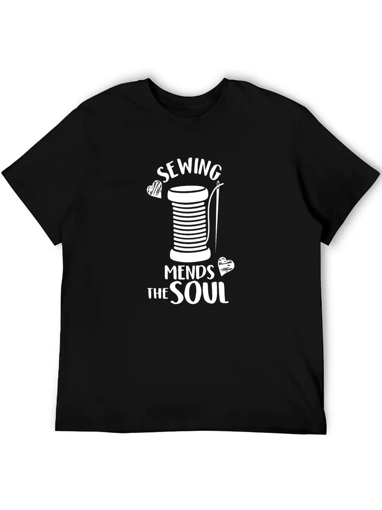 SEWING MENDS THE SOUL Stylish Everyday T-Shirt – Unisex Basic Cotton Tee
