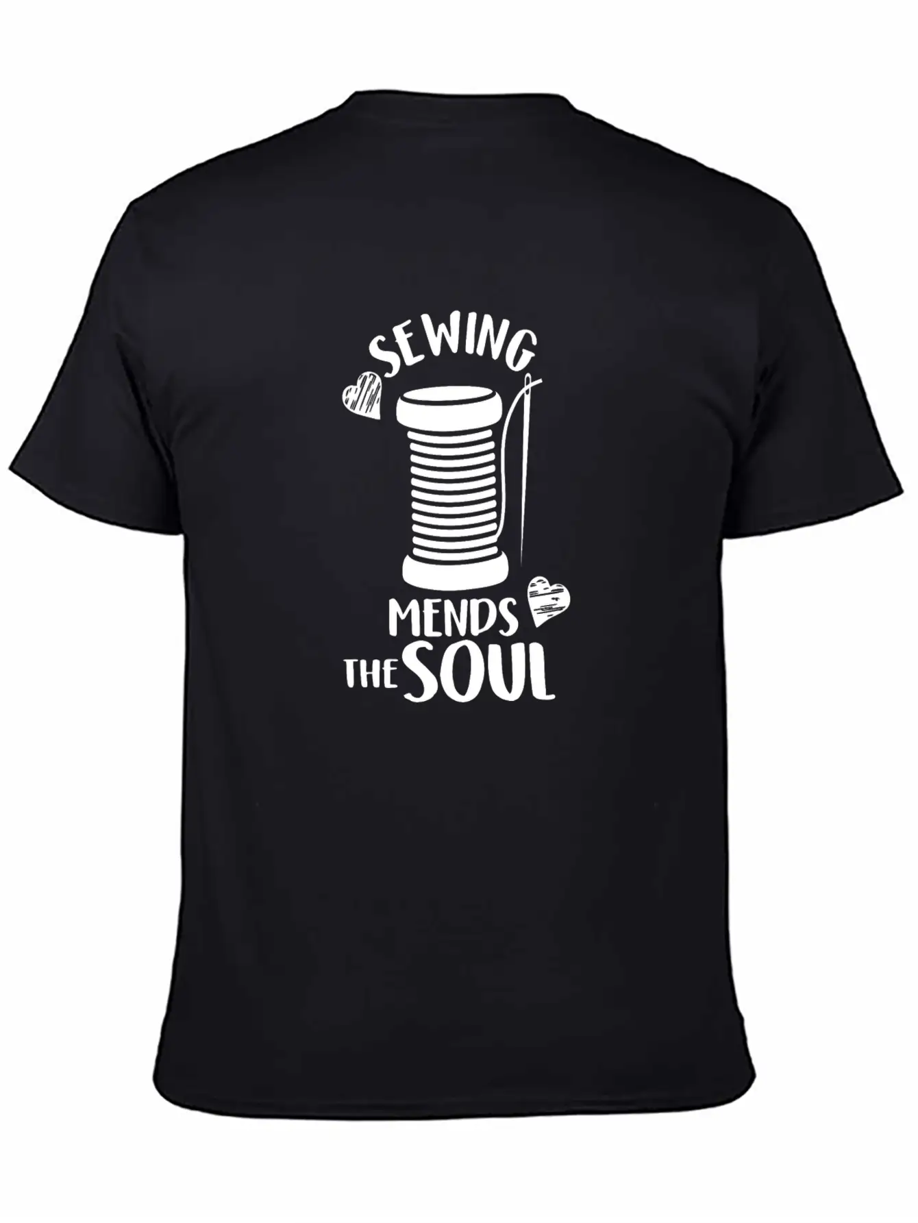 SEWING MENDS THE SOUL Stylish Everyday T-Shirt – Unisex Basic Cotton Tee