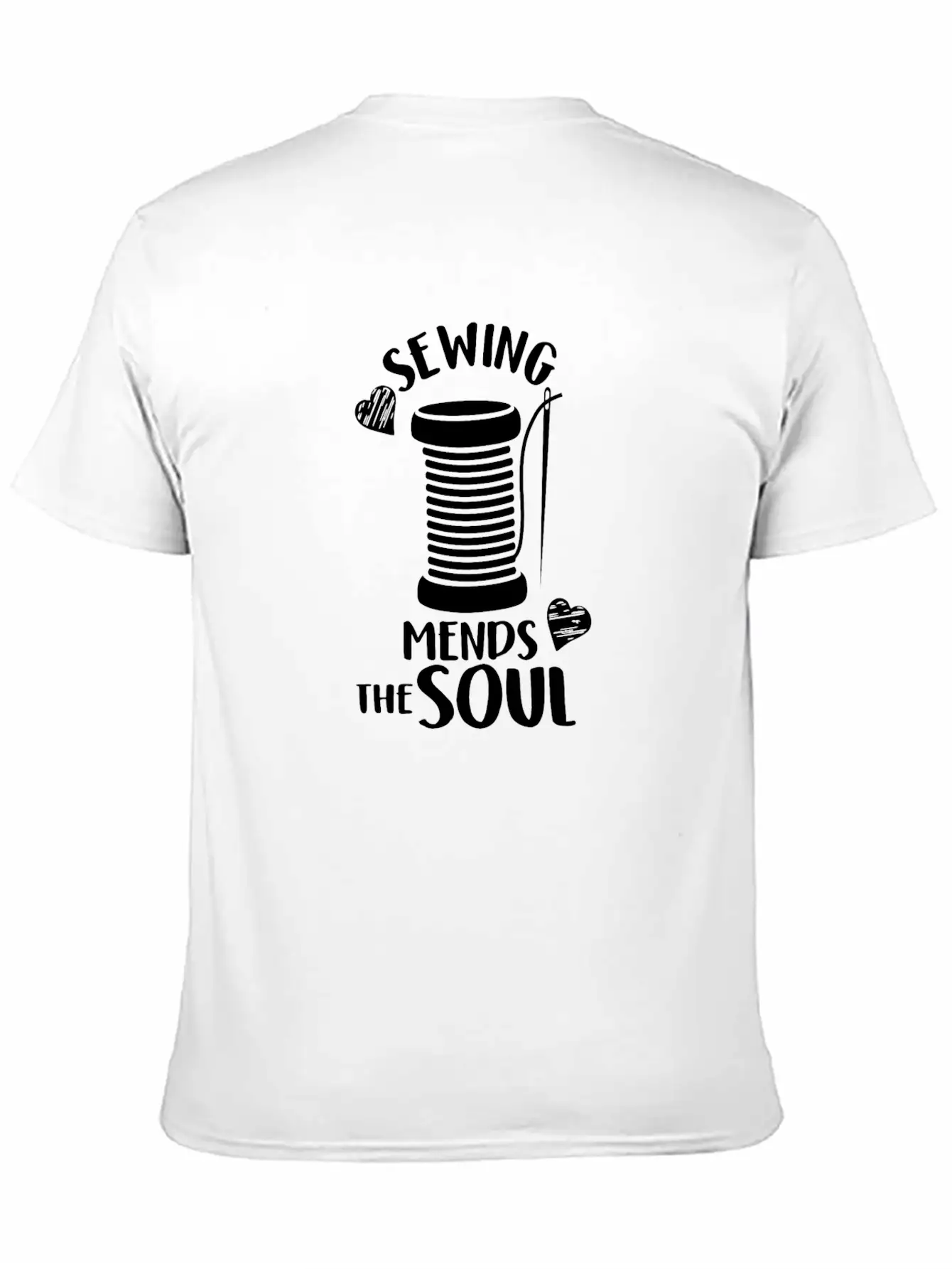 SEWING MENDS THE SOUL Stylish Everyday T-Shirt – Unisex Basic Cotton Tee