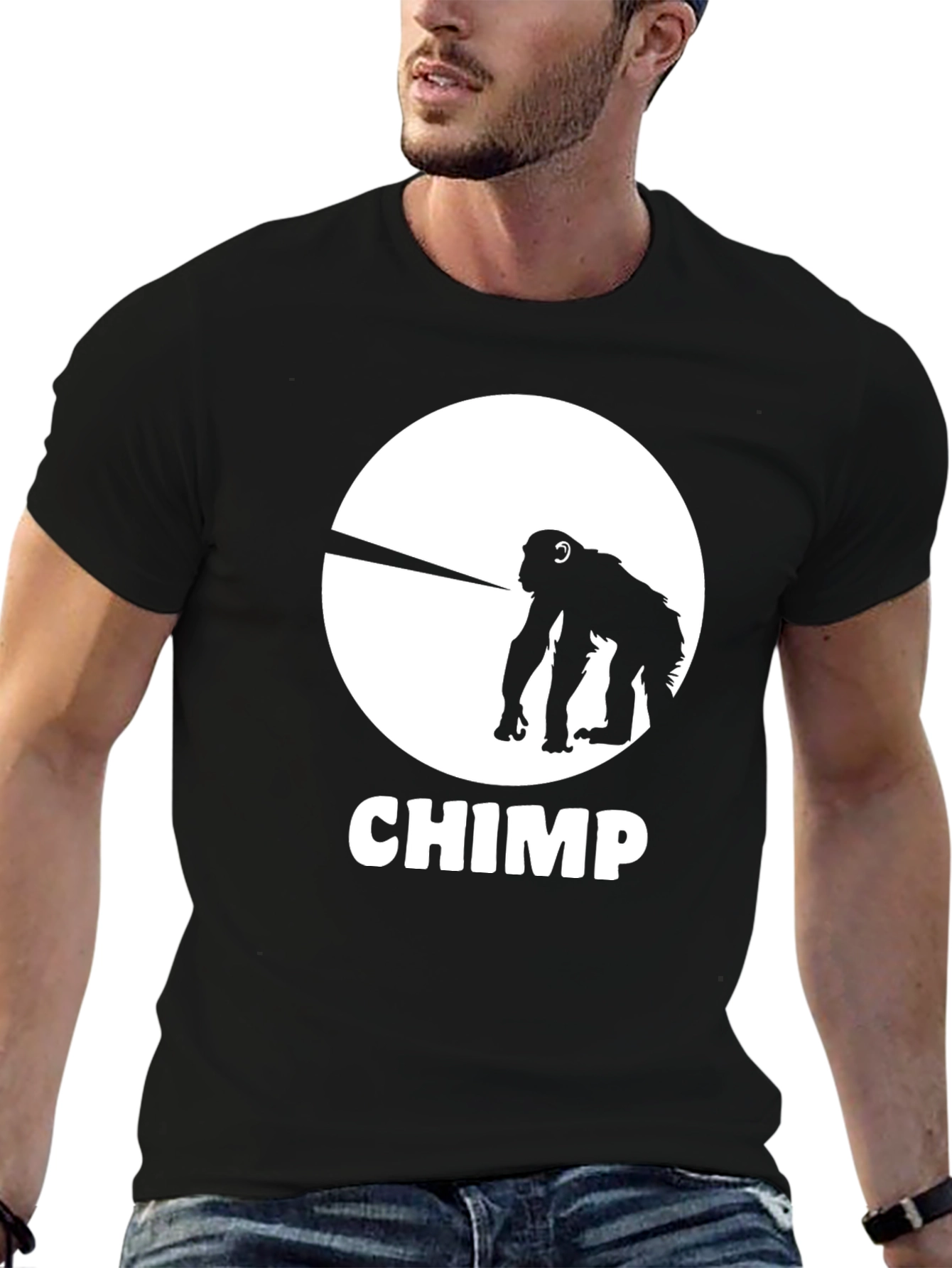 Chimp T-Shirt - Black - Graphic Tee