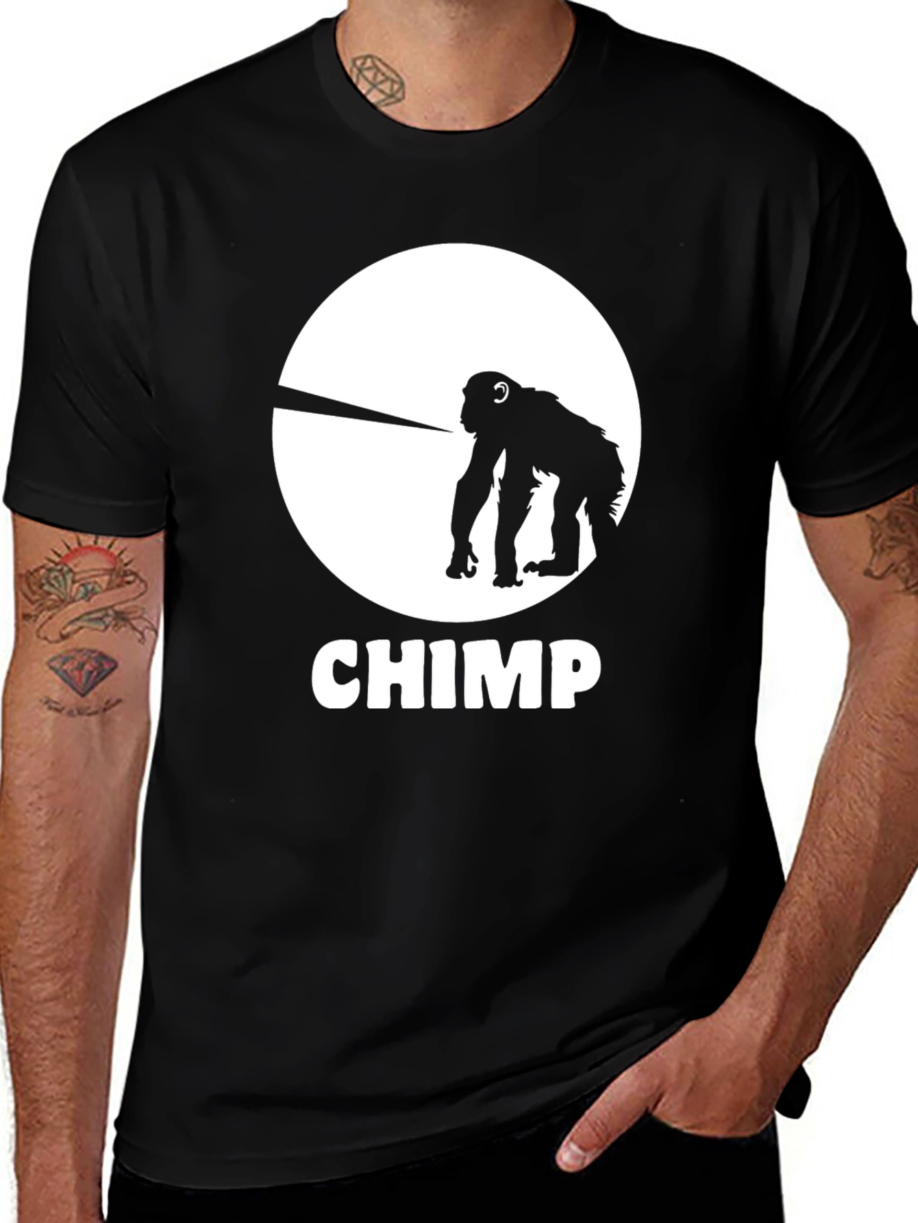Chimp T-Shirt - Black - Graphic Tee