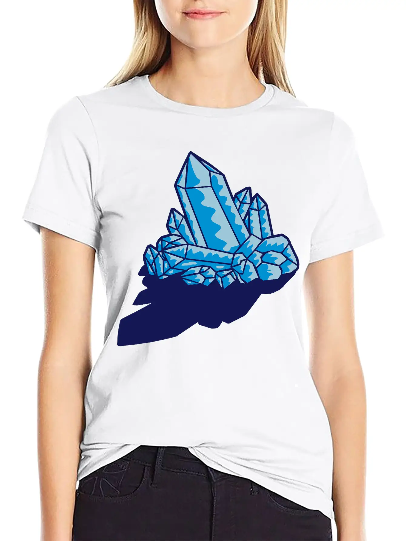 Shadow Crystal Gem Basic Graphic T-Shirt – Daily Comfort In Soft Cotton