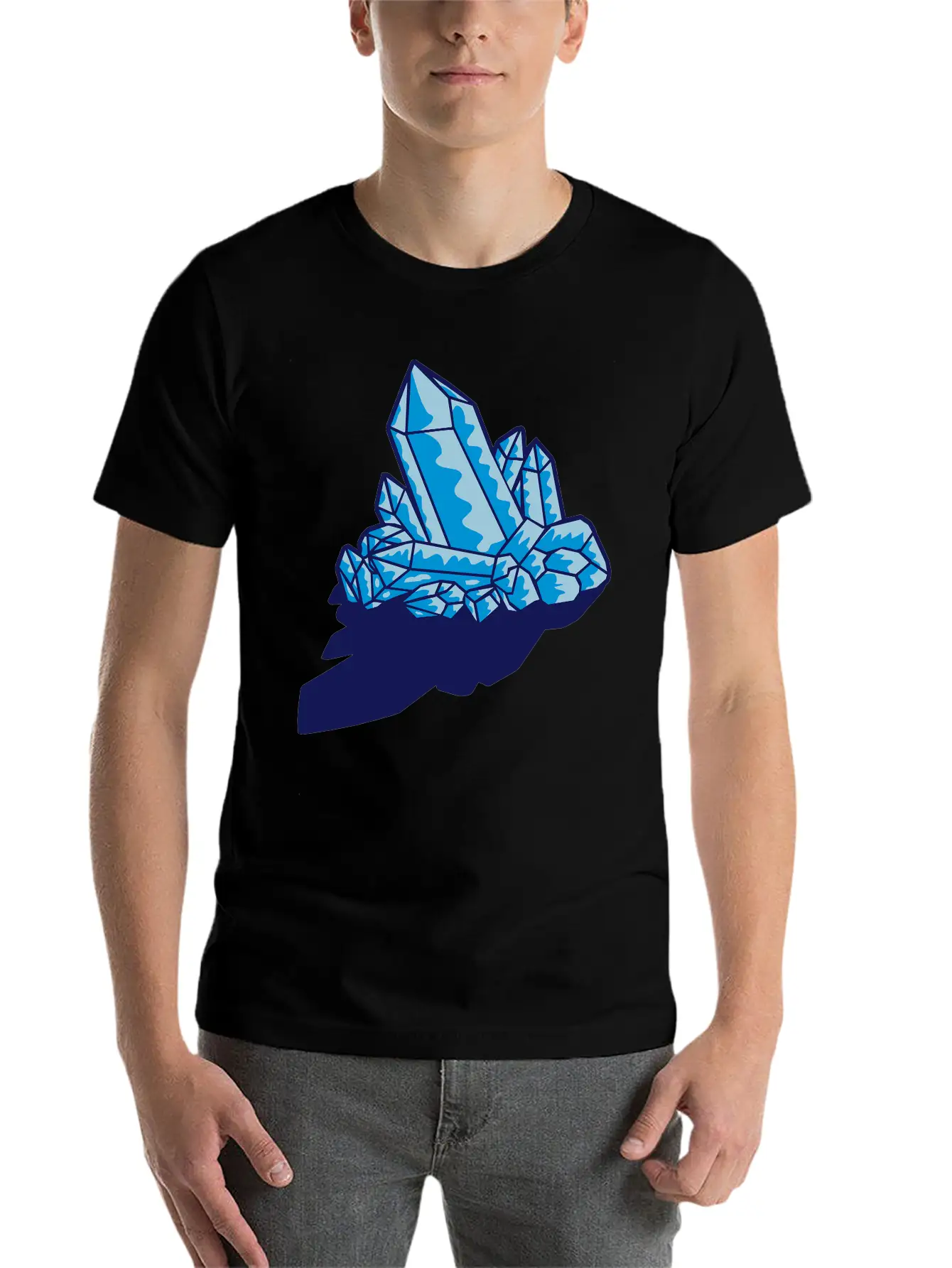 Shadow Crystal Gem Basic Graphic T-Shirt – Daily Comfort In Soft Cotton