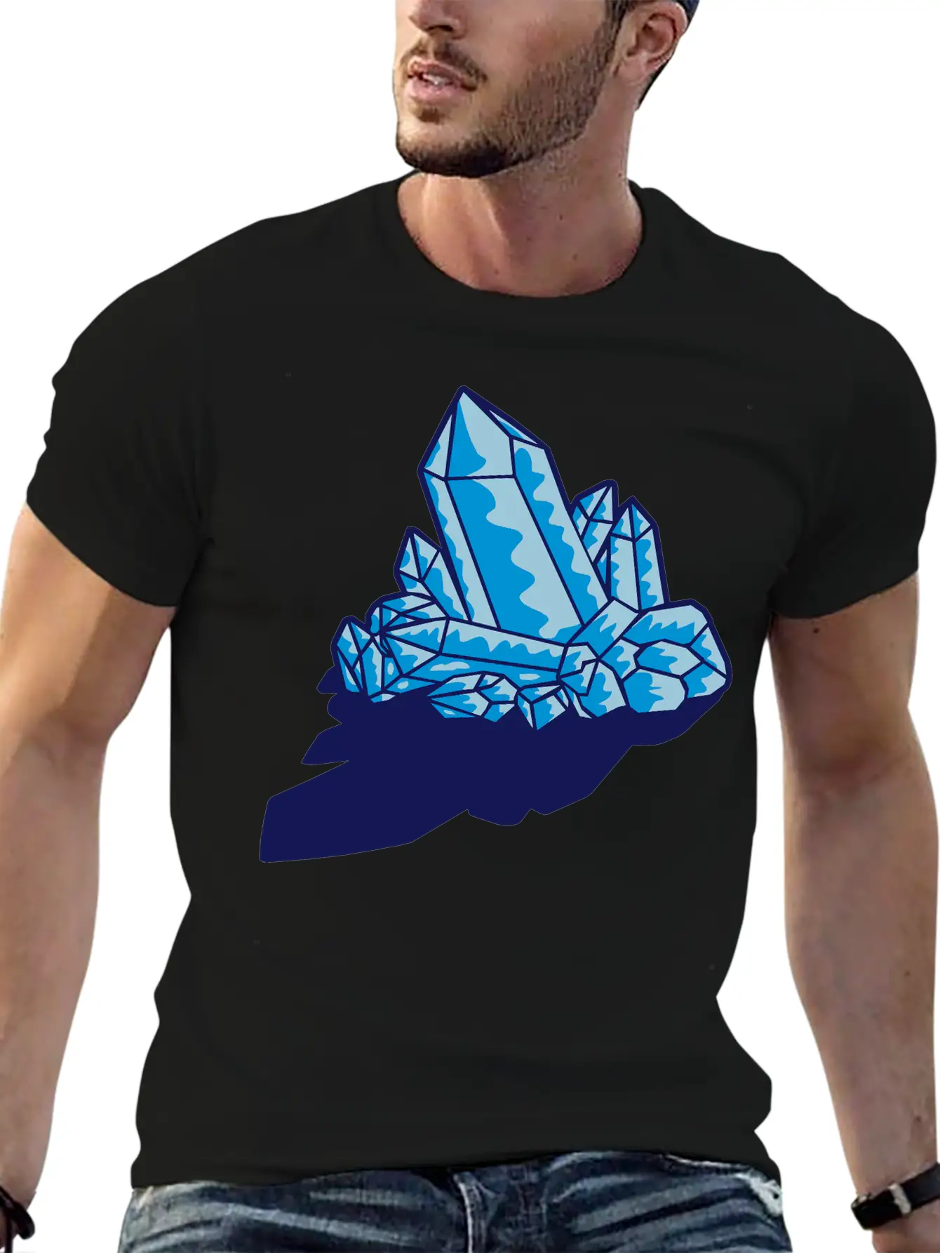 Shadow Crystal Gem Basic Graphic T-Shirt – Daily Comfort In Soft Cotton
