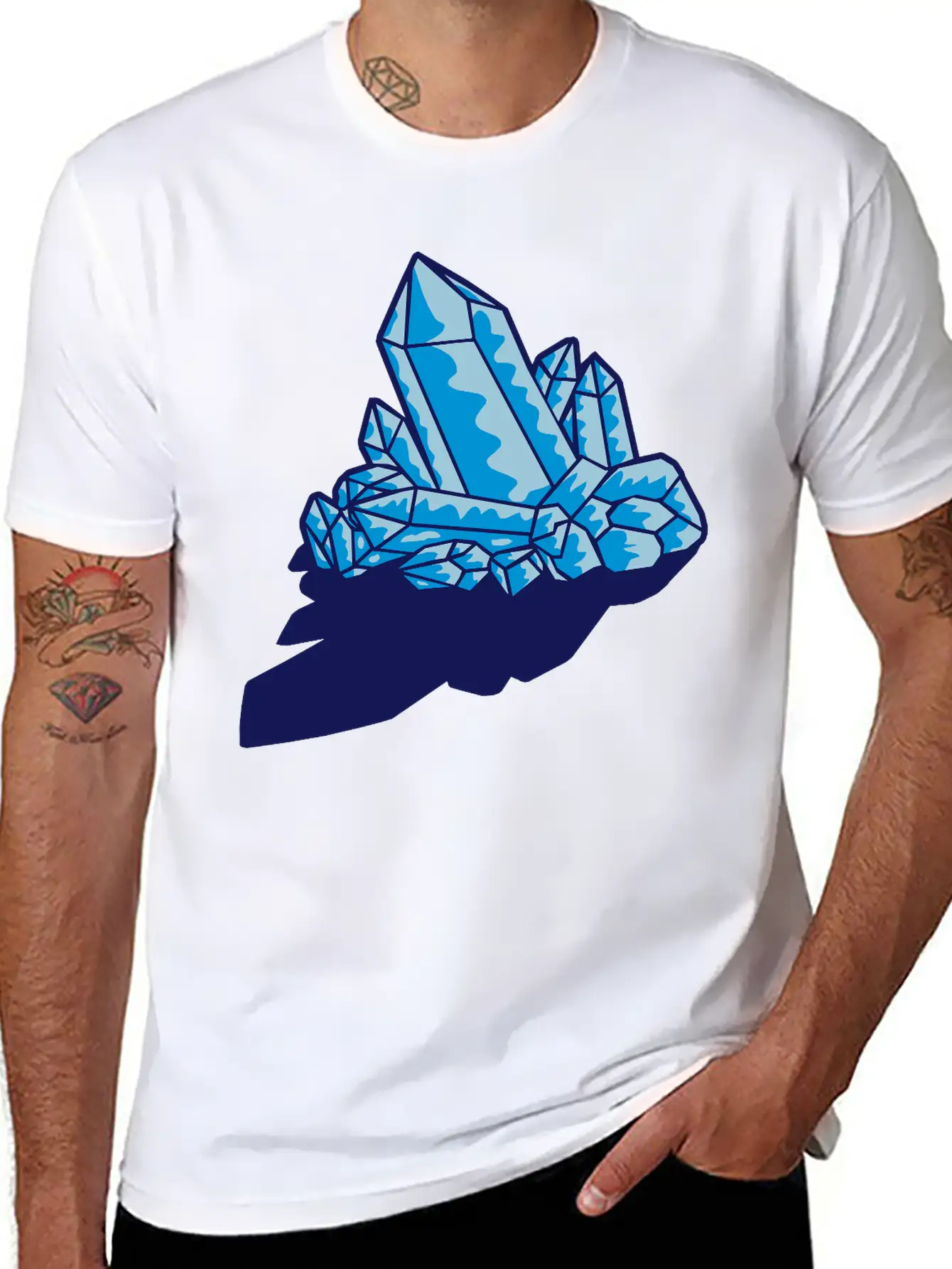 Shadow Crystal Gem Basic Graphic T-Shirt – Daily Comfort In Soft Cotton