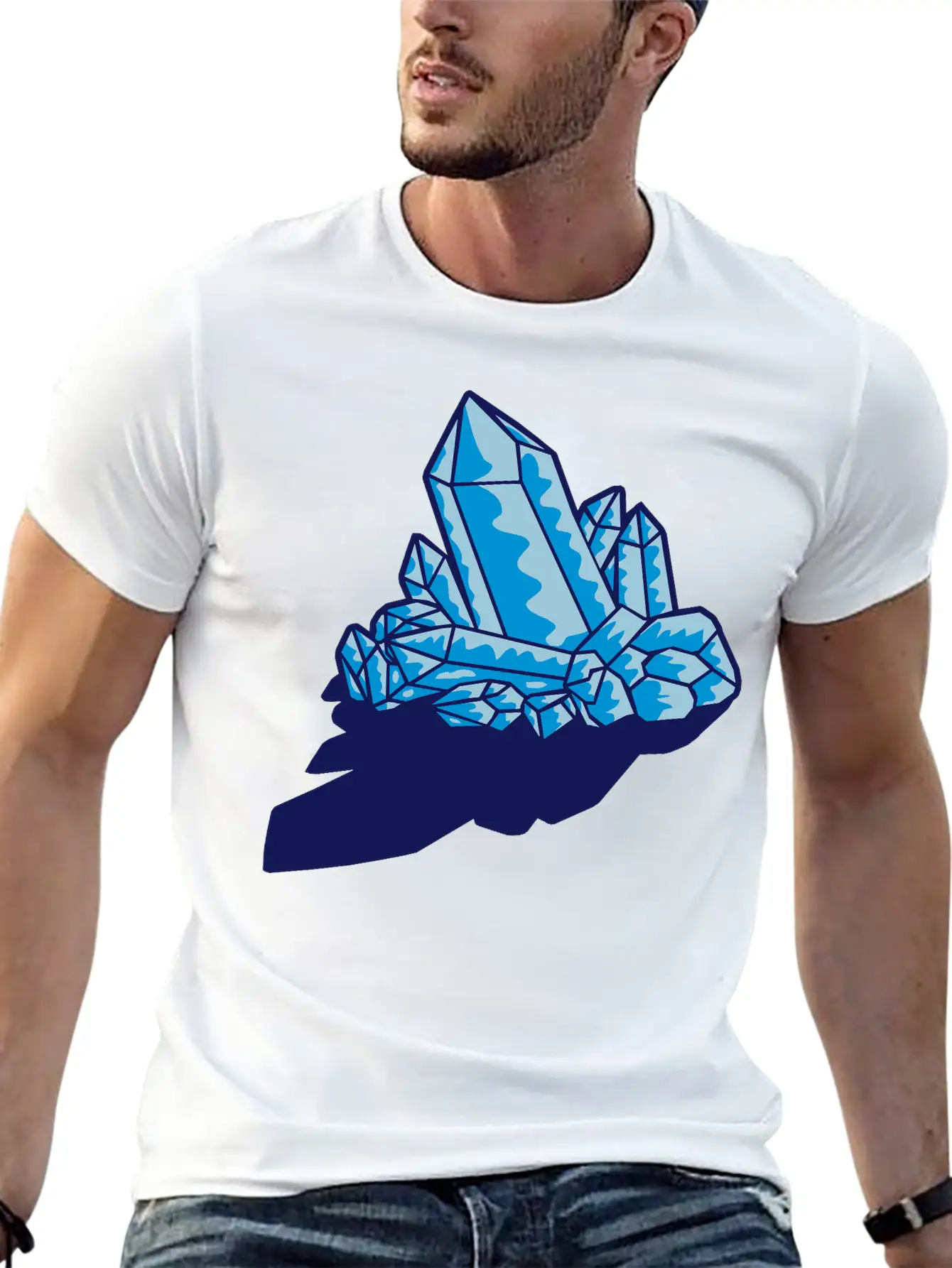 Shadow Crystal Gem Basic Graphic T-Shirt – Daily Comfort In Soft Cotton