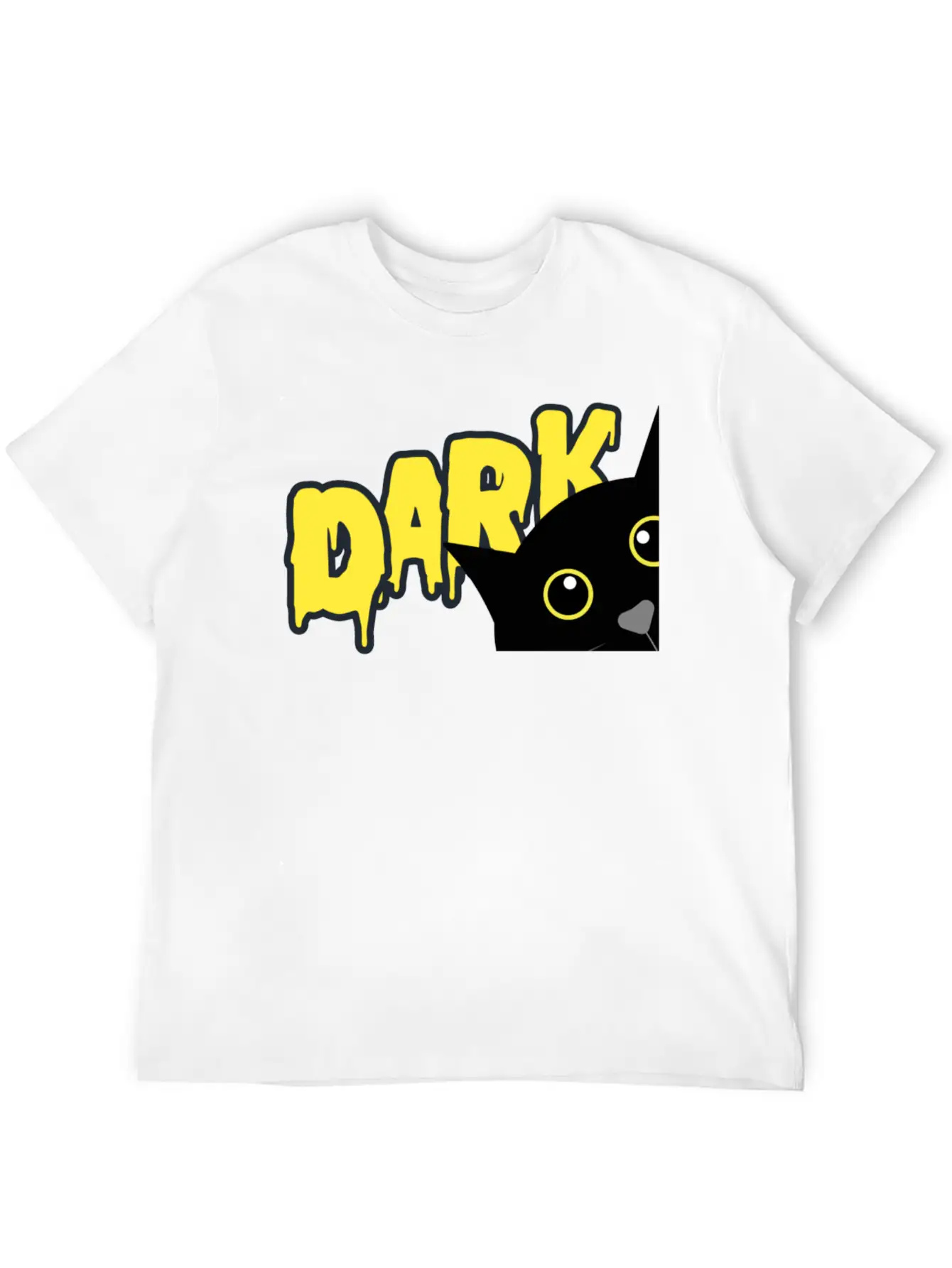 "Shadowed Cat: Embrace The Mystery" Stylish Everyday T-Shirt – Unisex Basic Cotton Tee