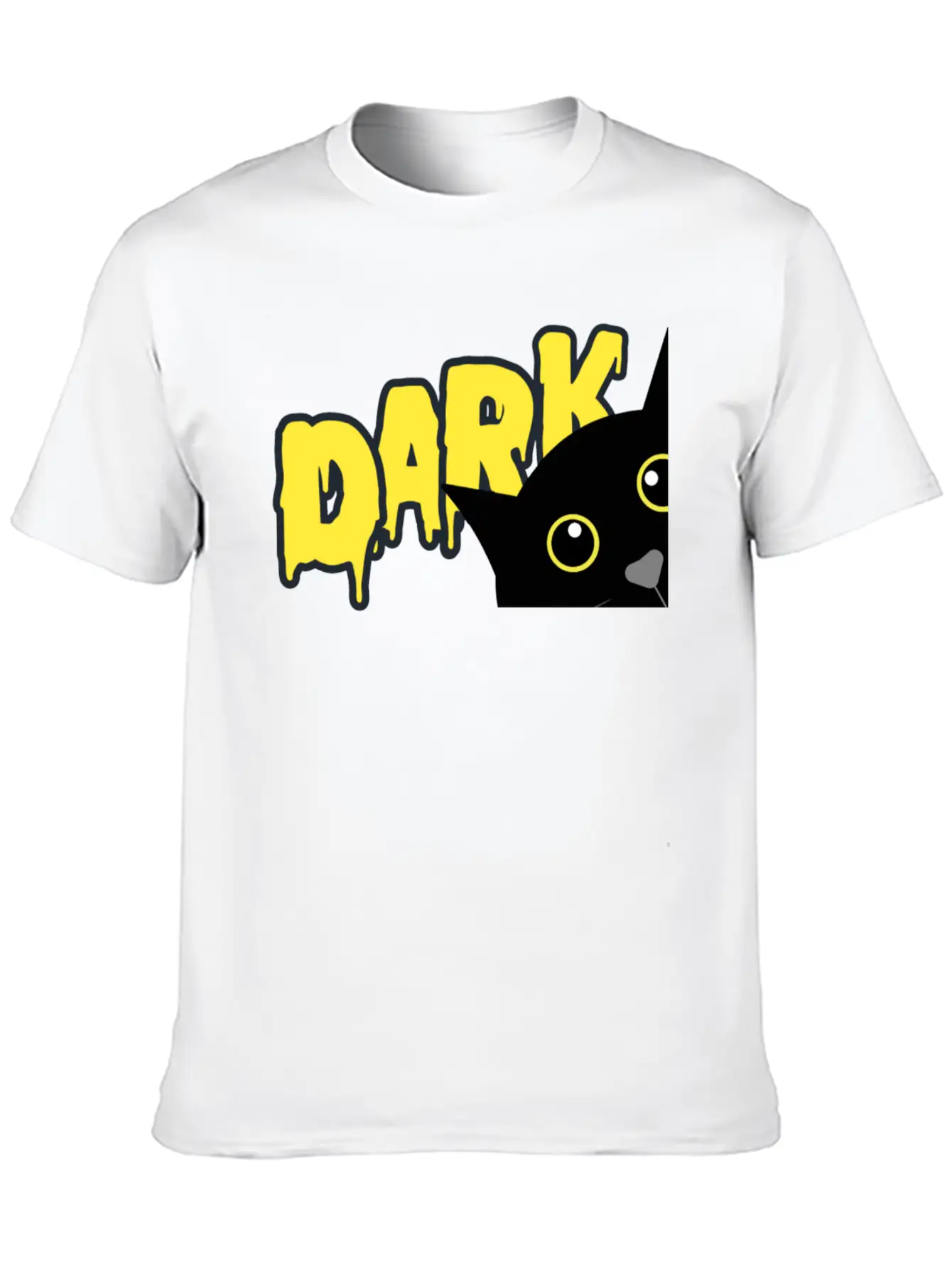 "Shadowed Cat: Embrace The Mystery" Stylish Everyday T-Shirt – Unisex Basic Cotton Tee
