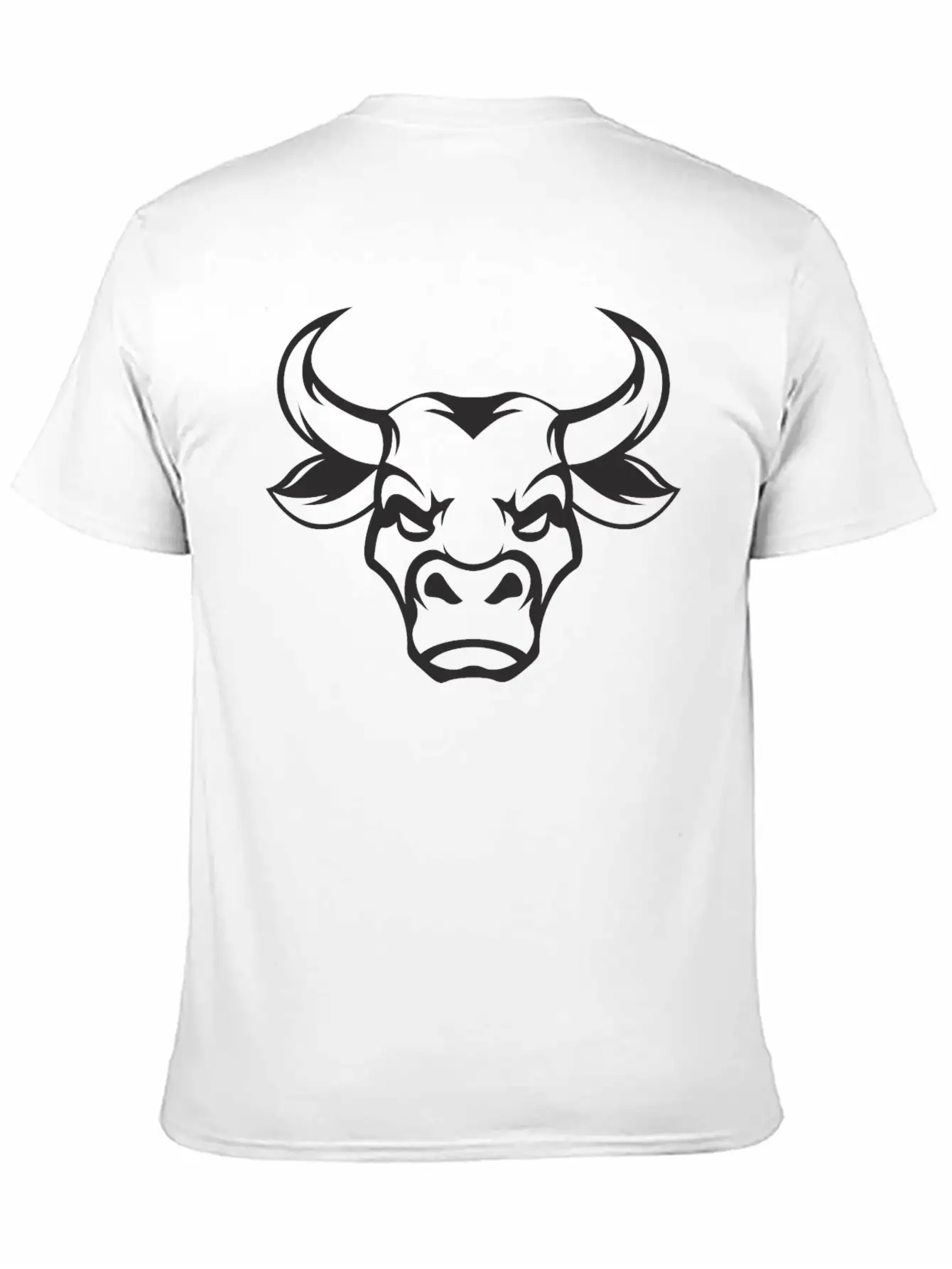 Shape Bull Head Cool Tattoo Animal Vector Image Basic Graphic T-Shirt – Daily Comfort In Soft Cotton