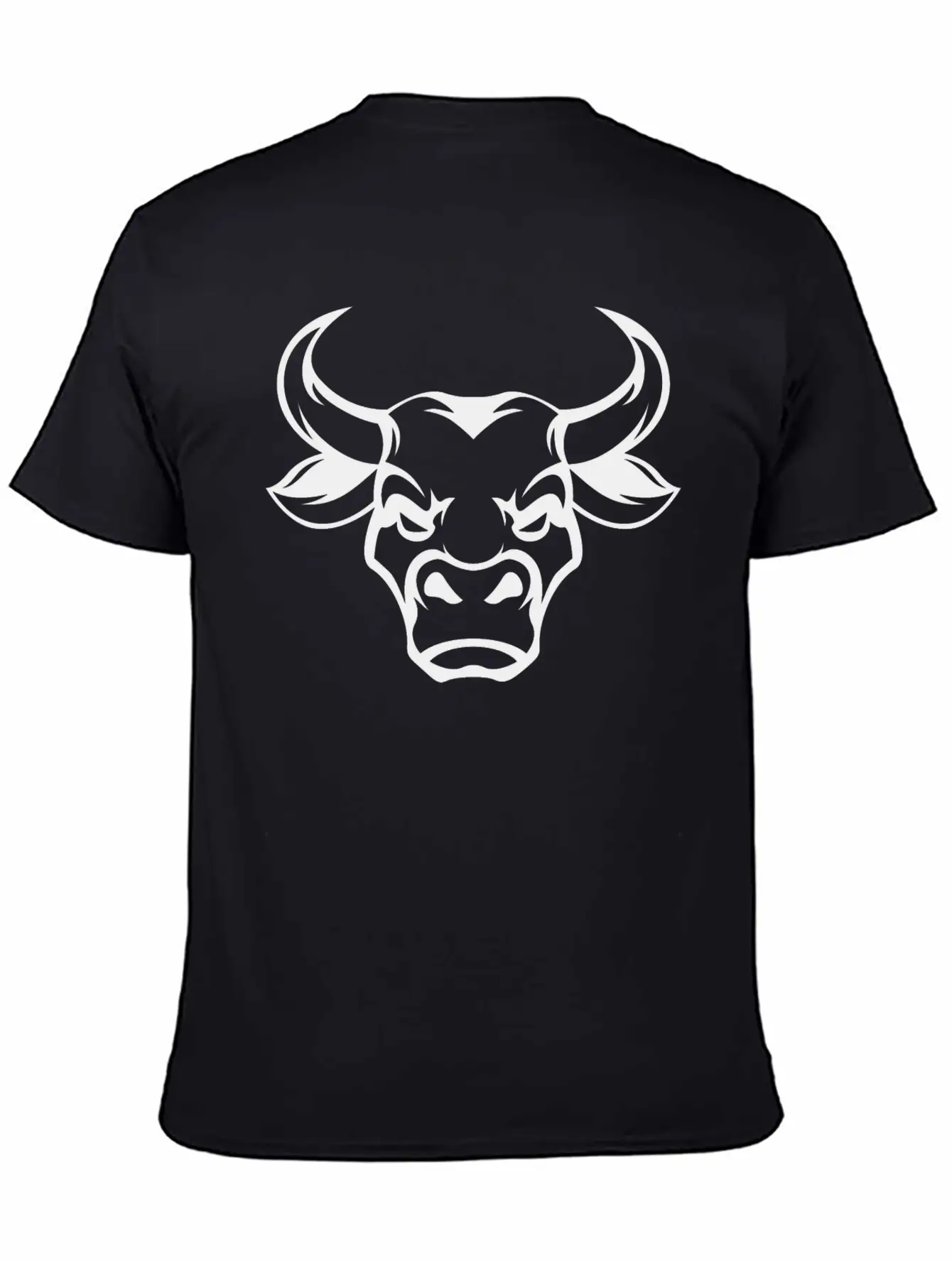 Shape Bull Head Cool Tattoo Animal Vector Image Basic Graphic T-Shirt – Daily Comfort In Soft Cotton