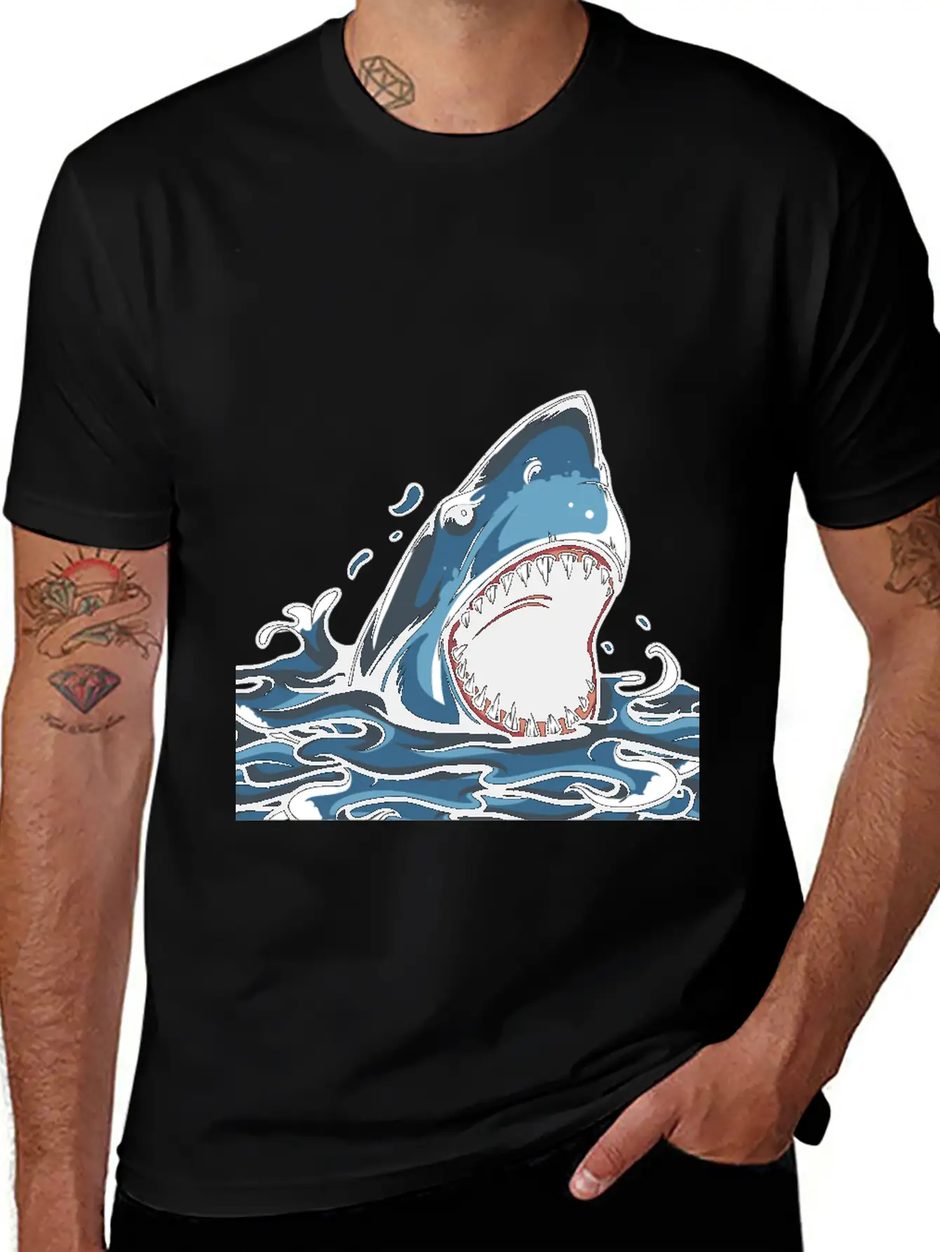 Shark Attack Timeless Short Sleeve Tee – Comfy And Minimalist Design
