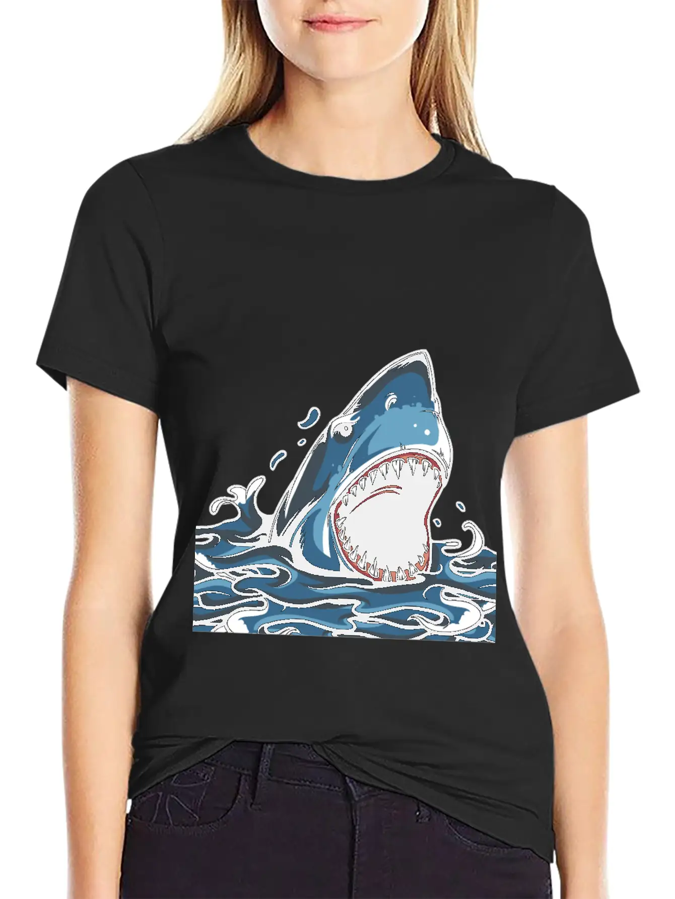 Shark Attack Timeless Short Sleeve Tee – Comfy And Minimalist Design