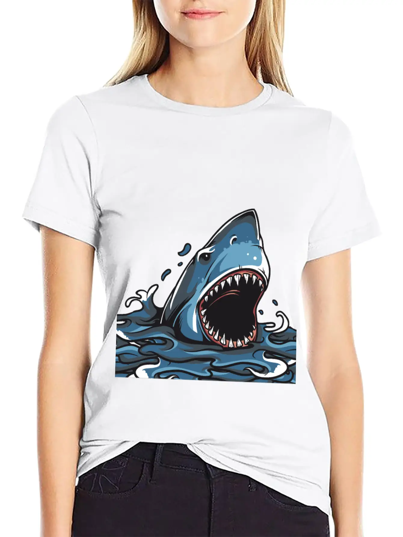 Shark Attack Timeless Short Sleeve Tee – Comfy And Minimalist Design