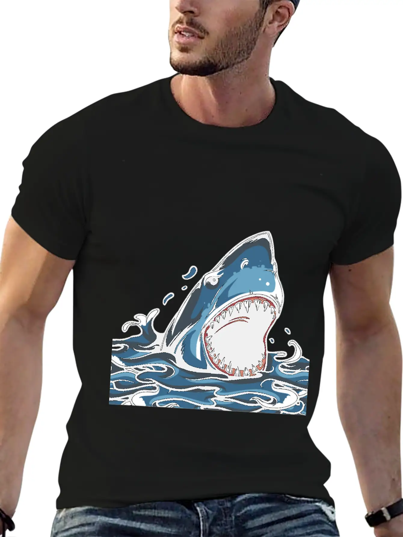 Shark Attack Timeless Short Sleeve Tee – Comfy And Minimalist Design