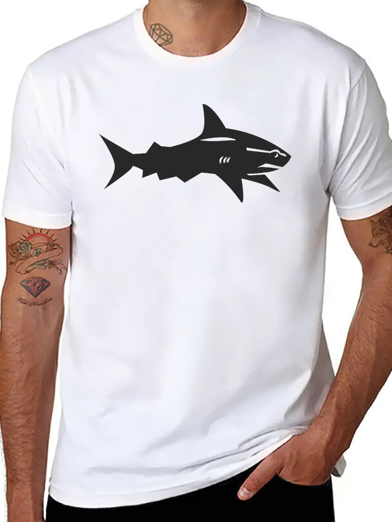 Shark Comfortable Minimalist Graphic Tee – Summer Style Essential