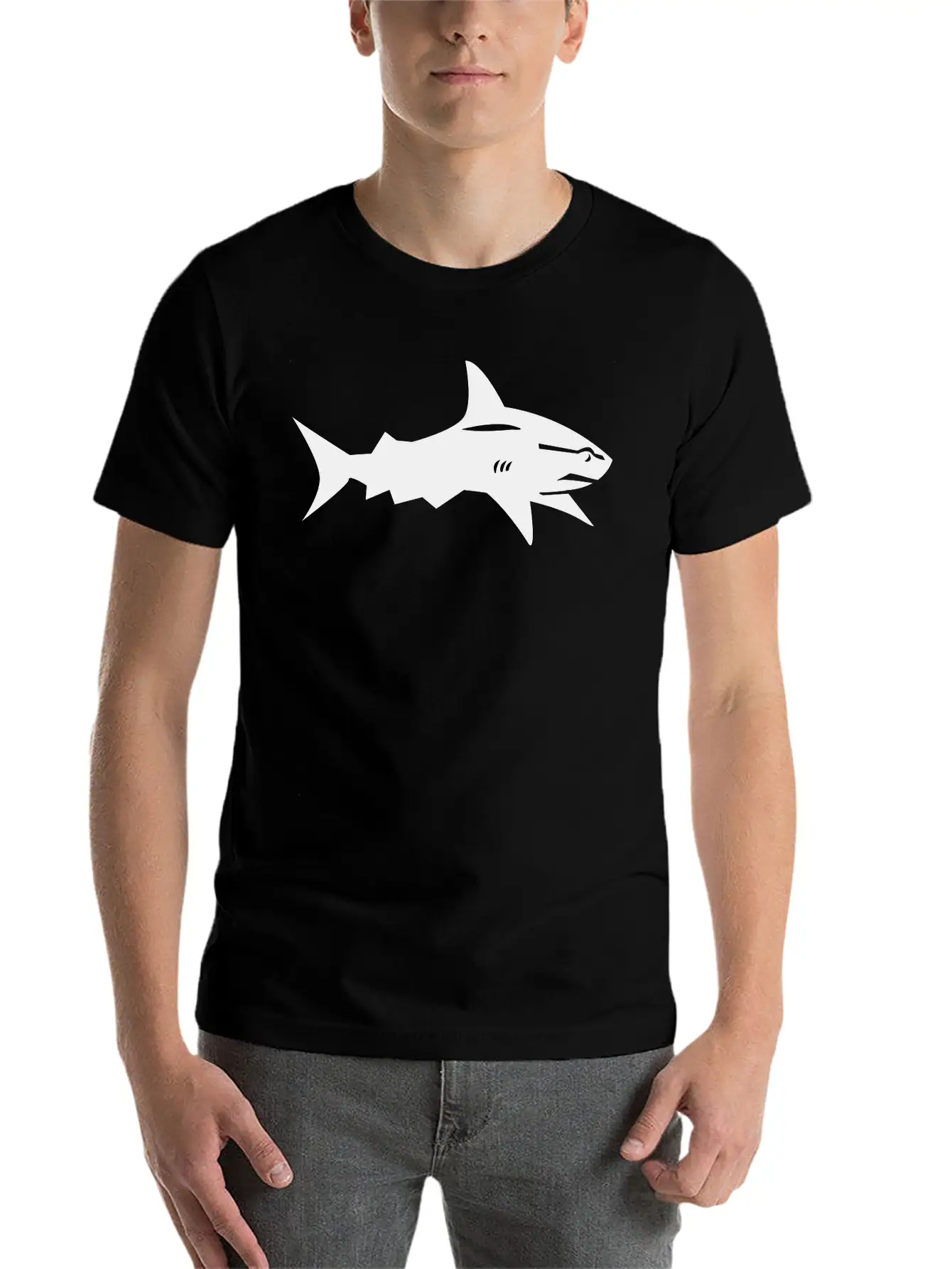 Shark Comfortable Minimalist Graphic Tee – Summer Style Essential
