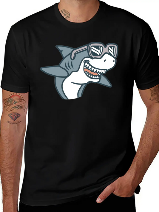 Shark Cool Comfortable Minimalist Graphic Tee – Summer Style Essential