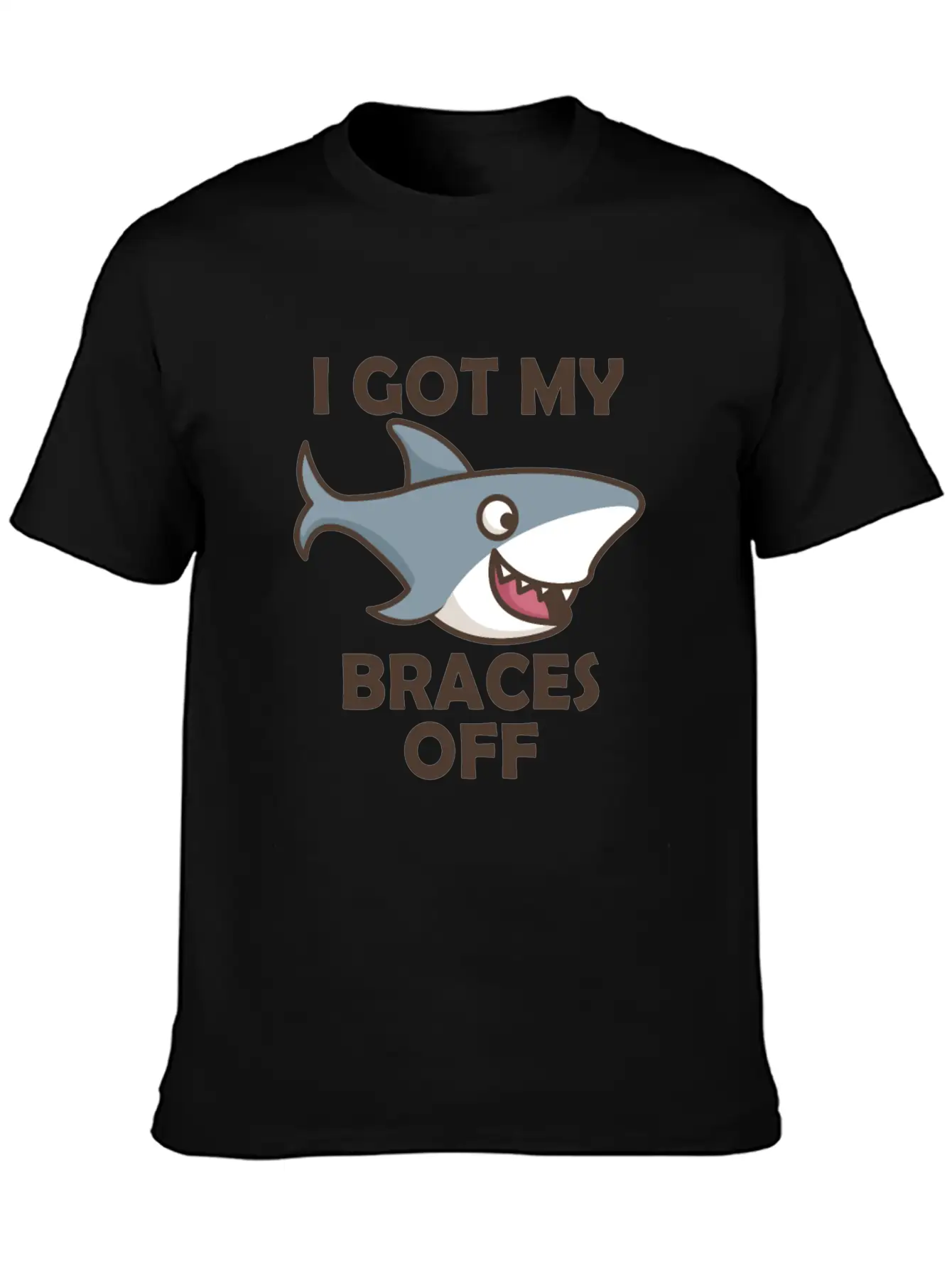 Shark Dental Braces Dental Hygiene Orthodontist Bo Stylish Everyday T-Shirt – Unisex Basic Cotton Tee