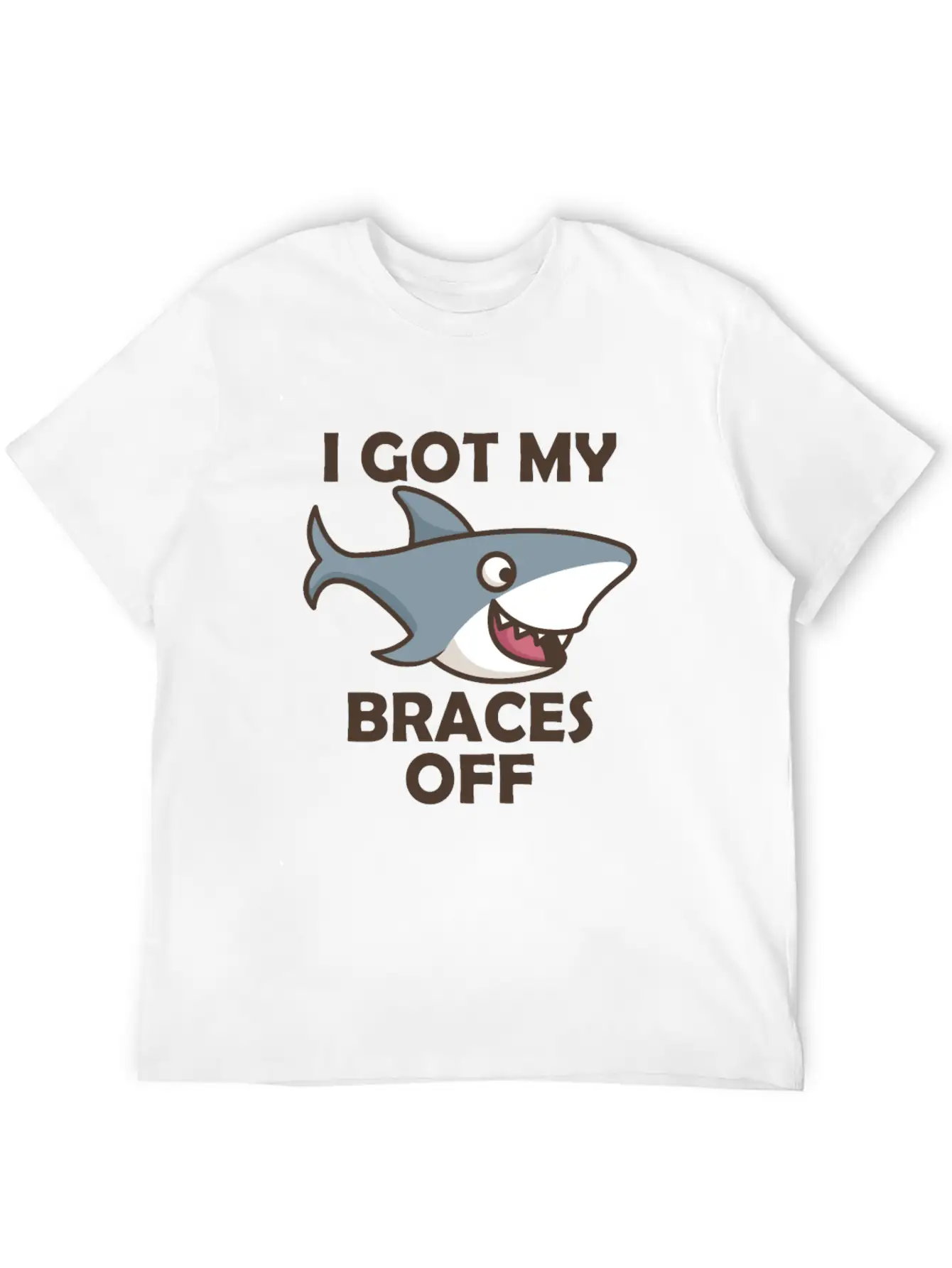 Shark Dental Braces Dental Hygiene Orthodontist Bo Stylish Everyday T-Shirt – Unisex Basic Cotton Tee