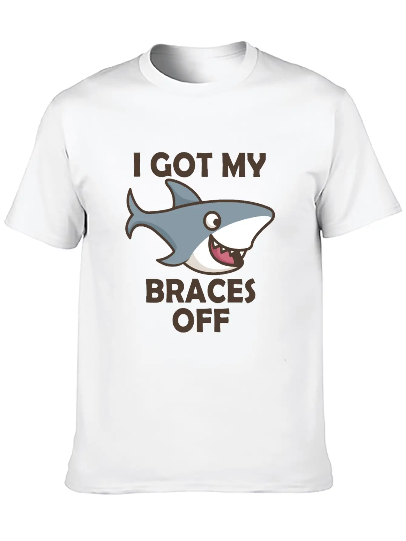 Shark Dental Braces Dental Hygiene Orthodontist Bo Stylish Everyday T-Shirt – Unisex Basic Cotton Tee