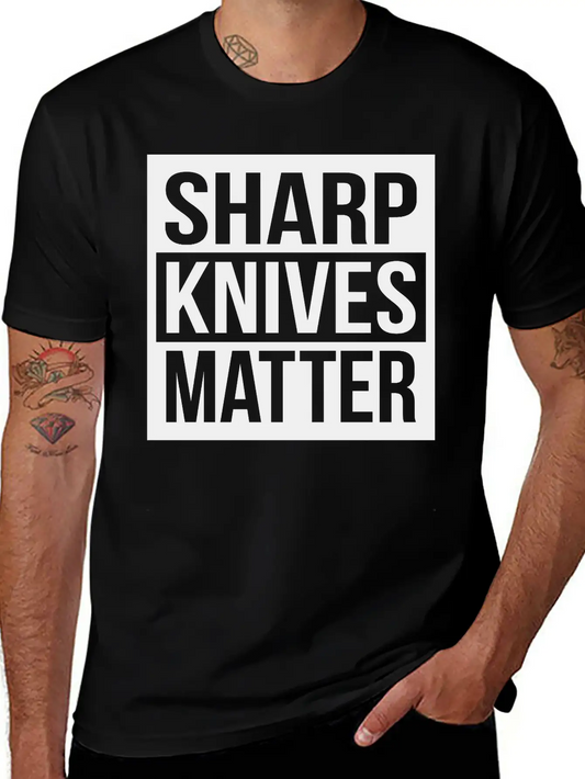 Sharp Knives Matter Comfortable Minimalist Graphic Tee – Summer Style Essential