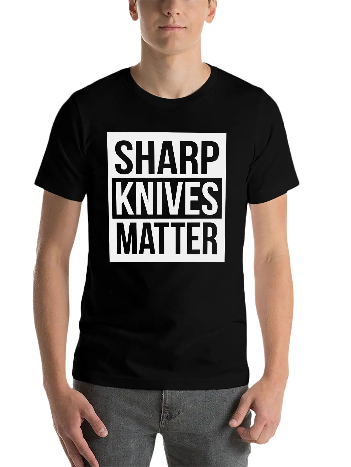 Sharp Knives Matter Comfortable Minimalist Graphic Tee – Summer Style Essential