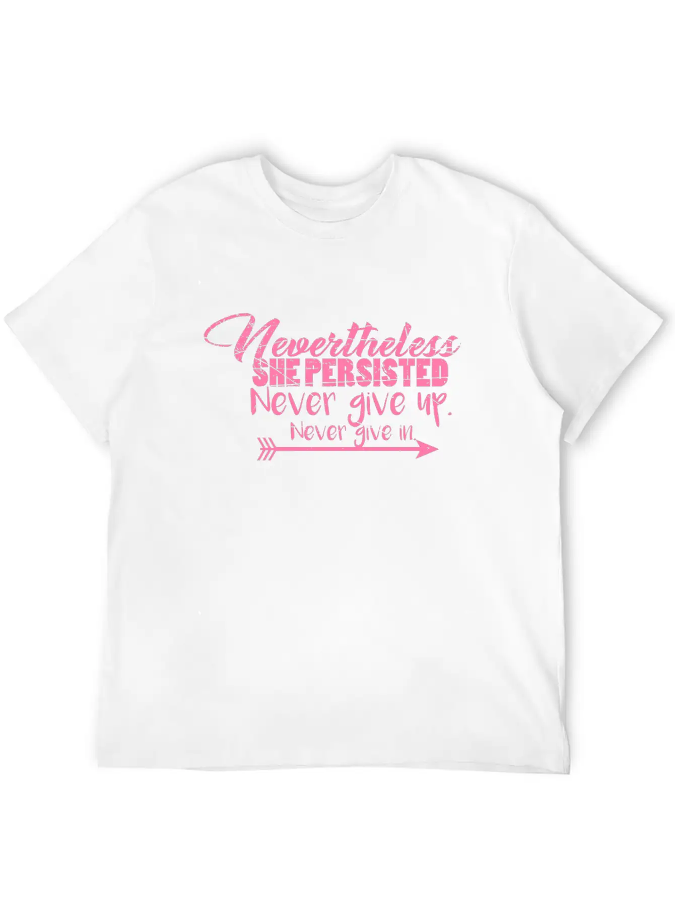 She Persisted Motivational Graphic Unisex Short Sleeve Soft Cotton T-Shirt – Casual Everyday Wear