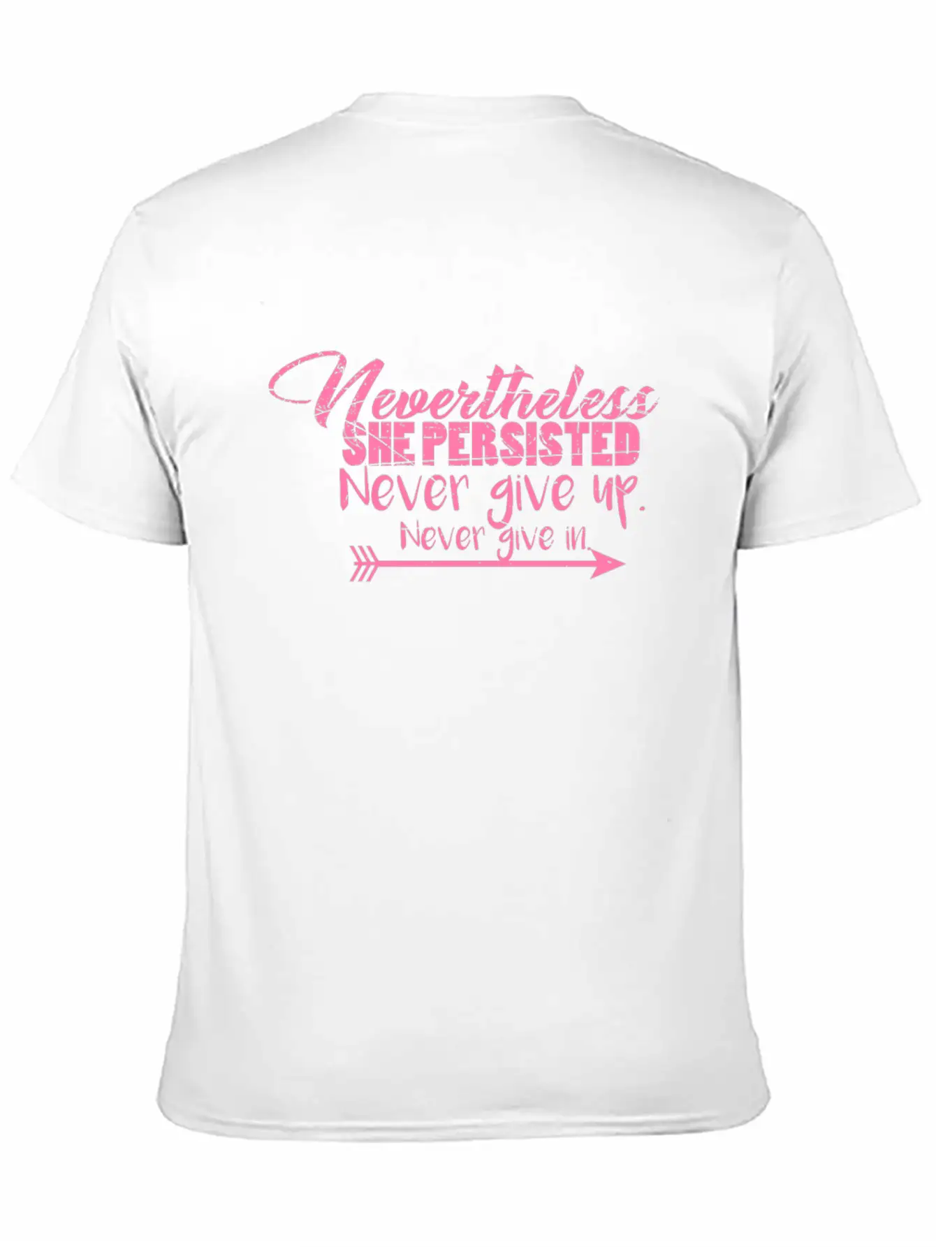 She Persisted Motivational Graphic Unisex Short Sleeve Soft Cotton T-Shirt – Casual Everyday Wear