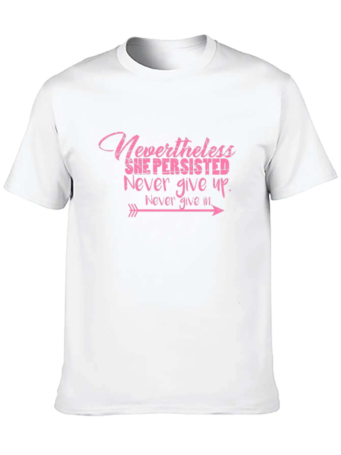She Persisted Motivational Graphic Unisex Short Sleeve Soft Cotton T-Shirt – Casual Everyday Wear