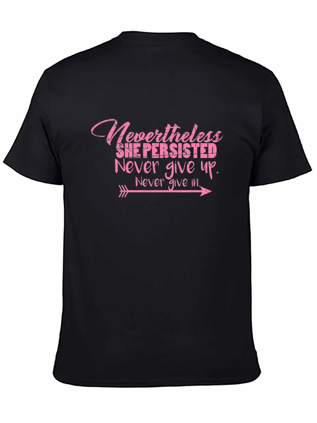 She Persisted Motivational Graphic Unisex Short Sleeve Soft Cotton T-Shirt – Casual Everyday Wear