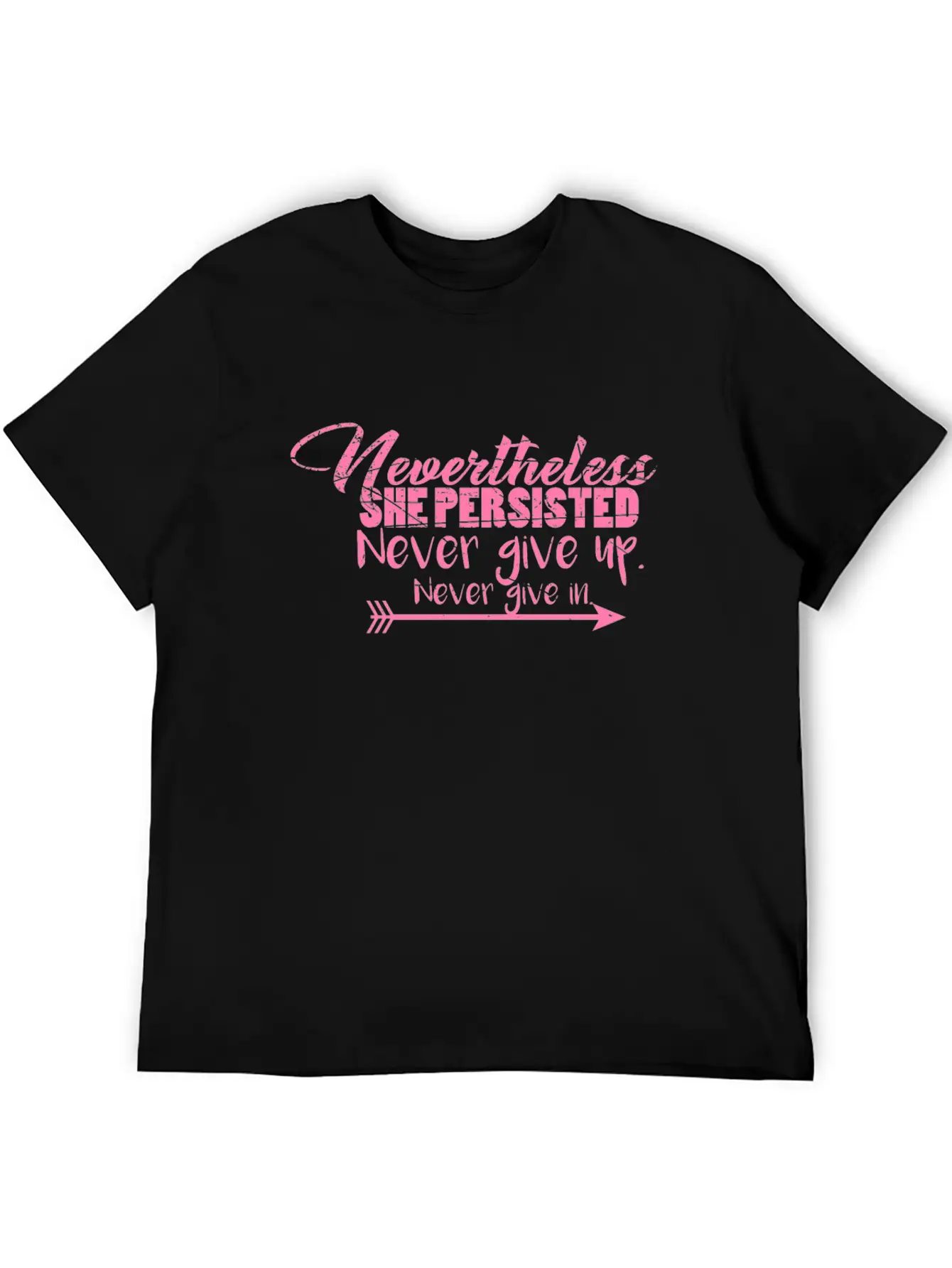 She Persisted Motivational Graphic Unisex Short Sleeve Soft Cotton T-Shirt – Casual Everyday Wear